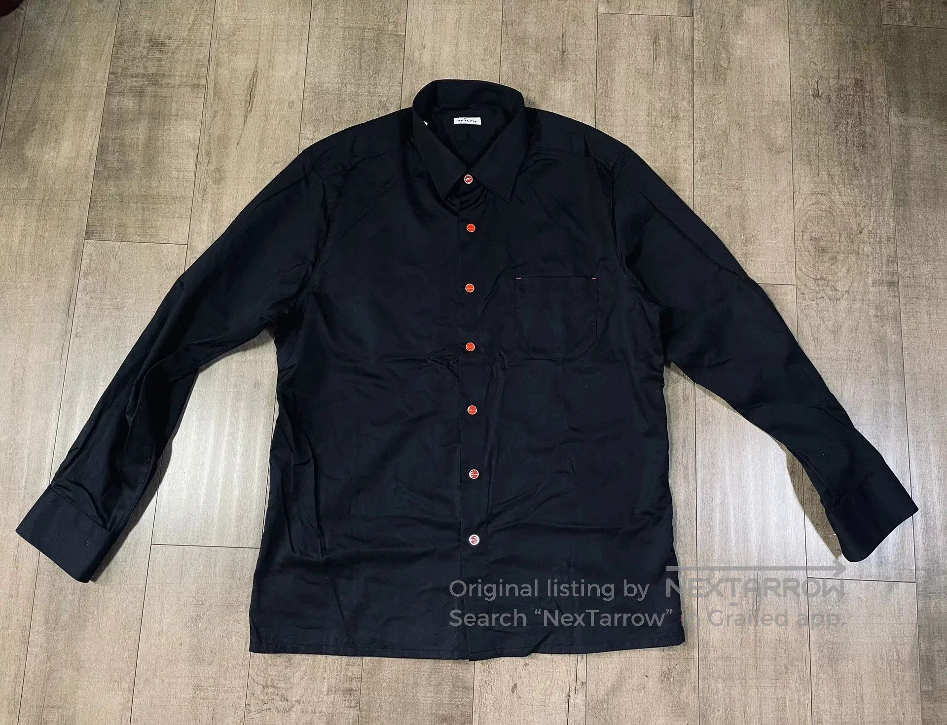 Vintage Black Tencel Cotton Long. Size US M / EU 48-50 / 2 - 3 Thumbnail