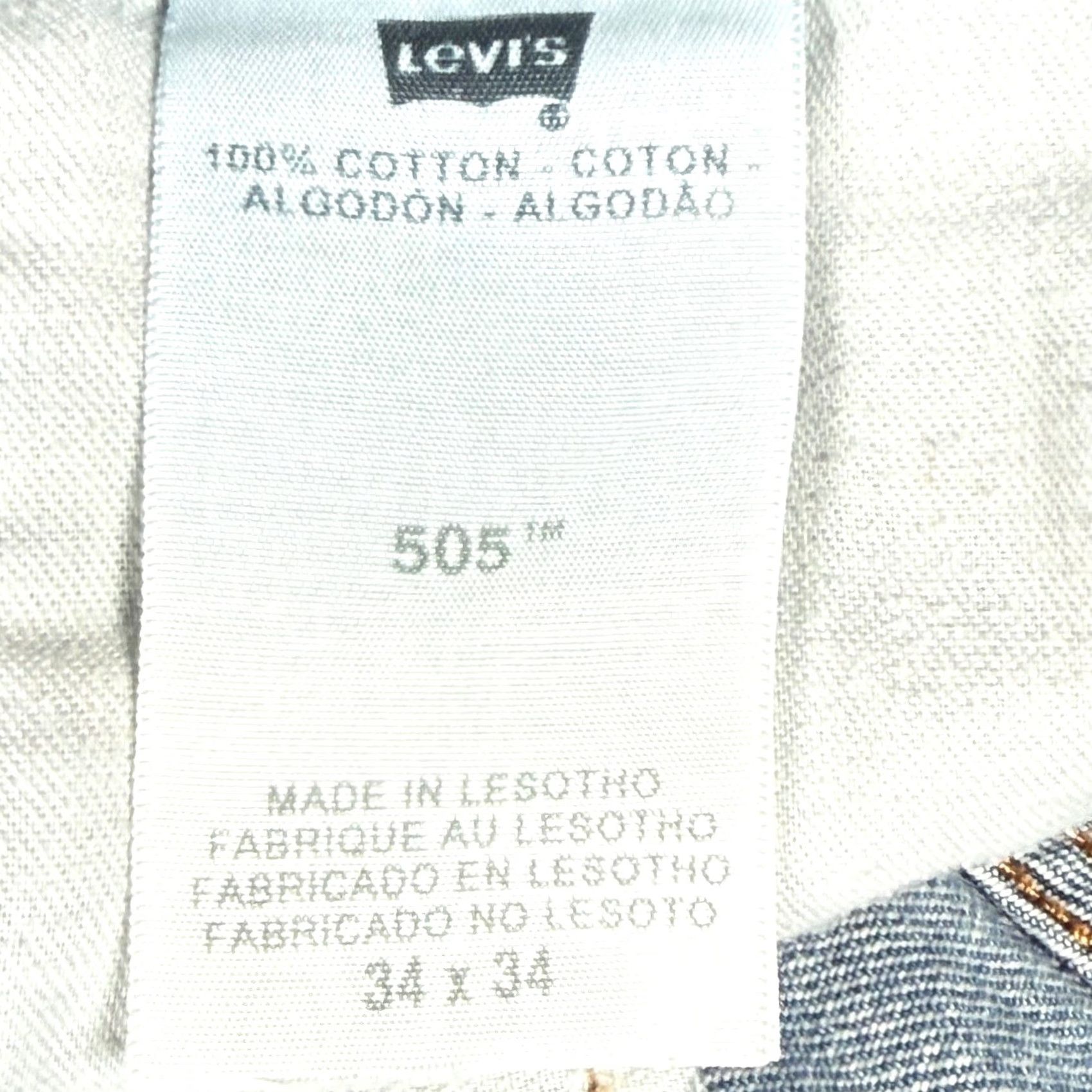 Levi's Levi's 505 Regular Fit Straight Jeans 34x34 Blue Denim Mens Jeans Straight Leg 34 Inseam Regular Fit Vintage No Size US 34 / EU 50 - 7 Thumbnail