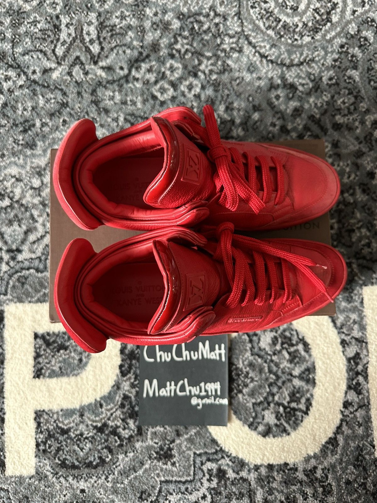 Kanye West Louis Vuitton Don by Kanye West Red Size US 9.5 / EU 42-43 - 4 Thumbnail