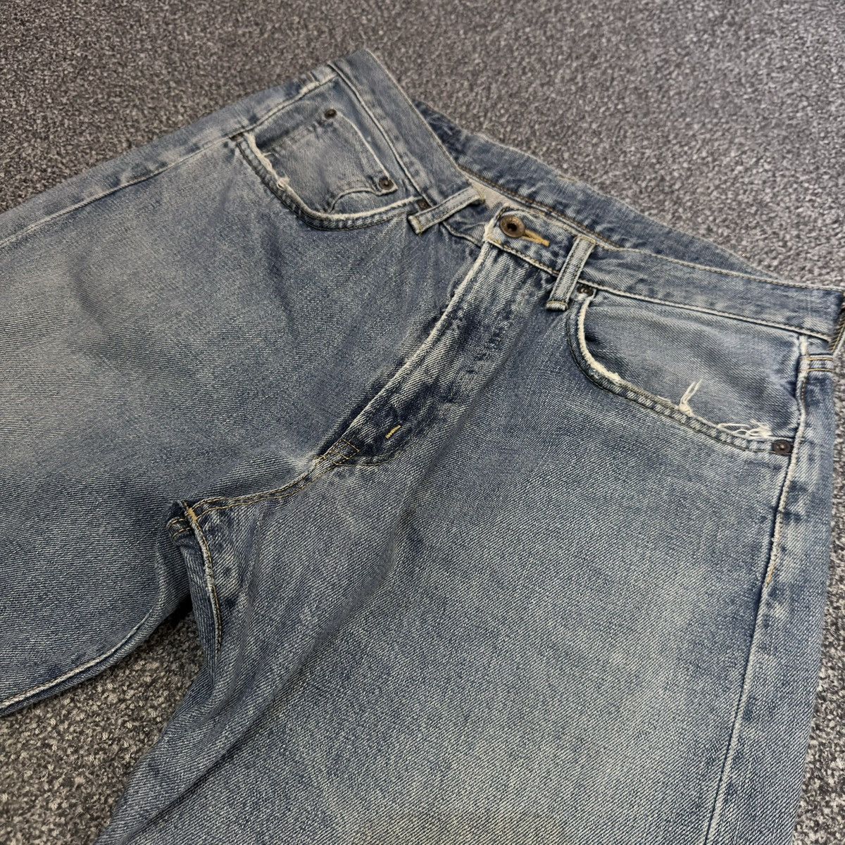 Edwin 🇯🇵 Japanese Vintage 90s Edwin 505 Selvedge Stone Wash Denim Size US 32 / EU 48 - 3 Thumbnail