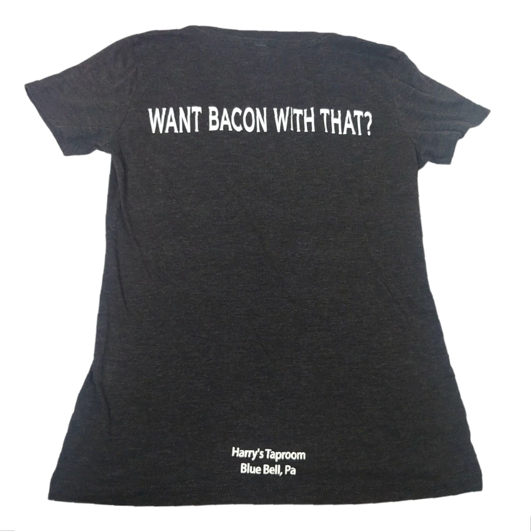 Bell Harrys Taproom Grateful Dead Steal Your Bacon T Shirt Womens S Gray Cap Sleeve V-Neck Bella Size S / US 4 / IT 40 - 2 Thumbnail