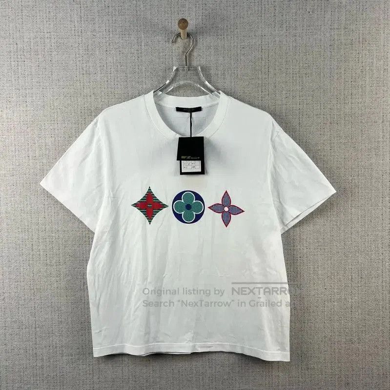 Louis Vuitton Louis Vuitton White Printed Cotton T-Shirt . Size US XL / EU 56 / 4 - 1 Thumbnail