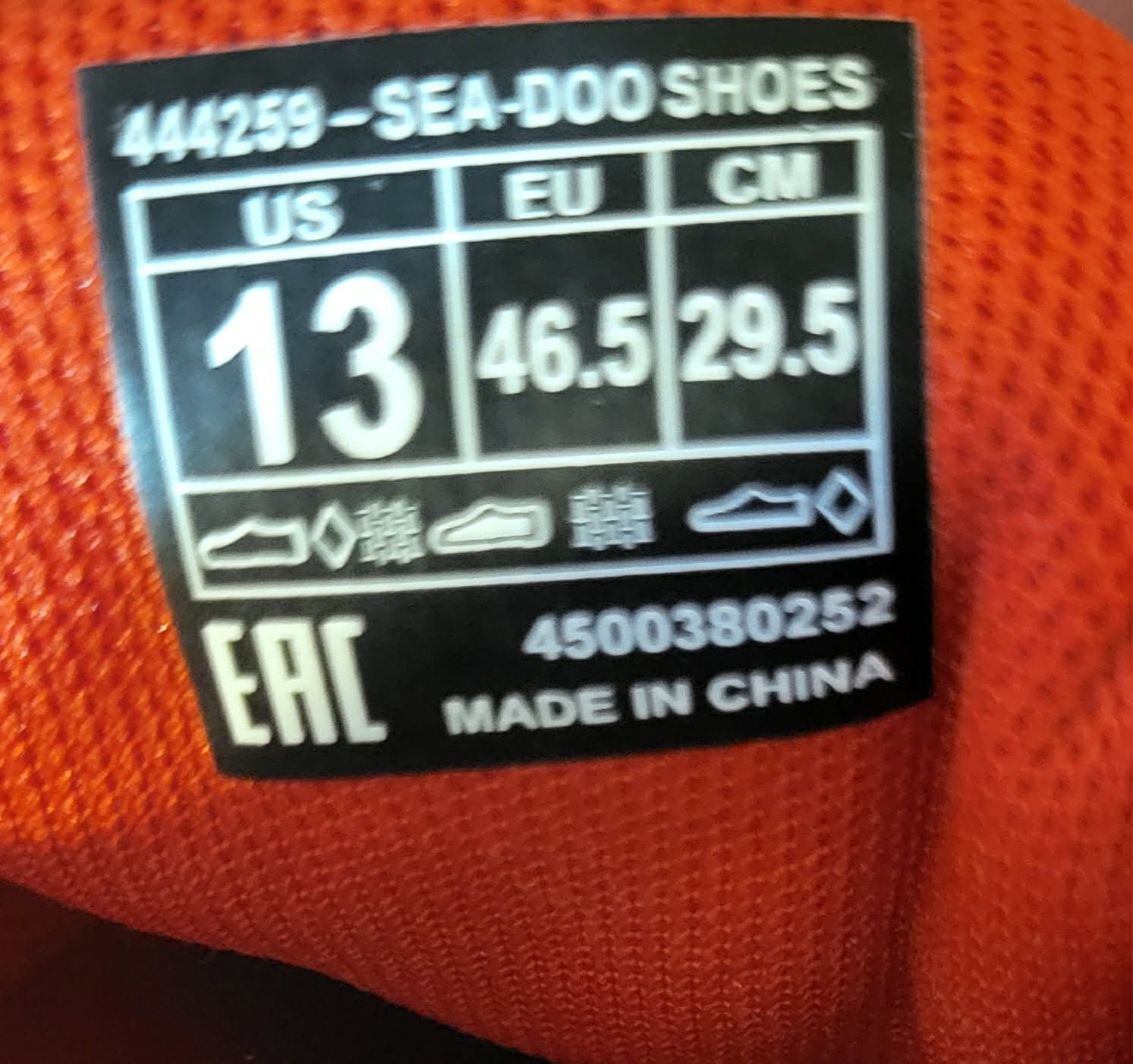 Other Sea Doo PWC Jet Ski Riding Water Shoes Chaussurers Unisex Size US 13 / EU 46 - 2 Thumbnail