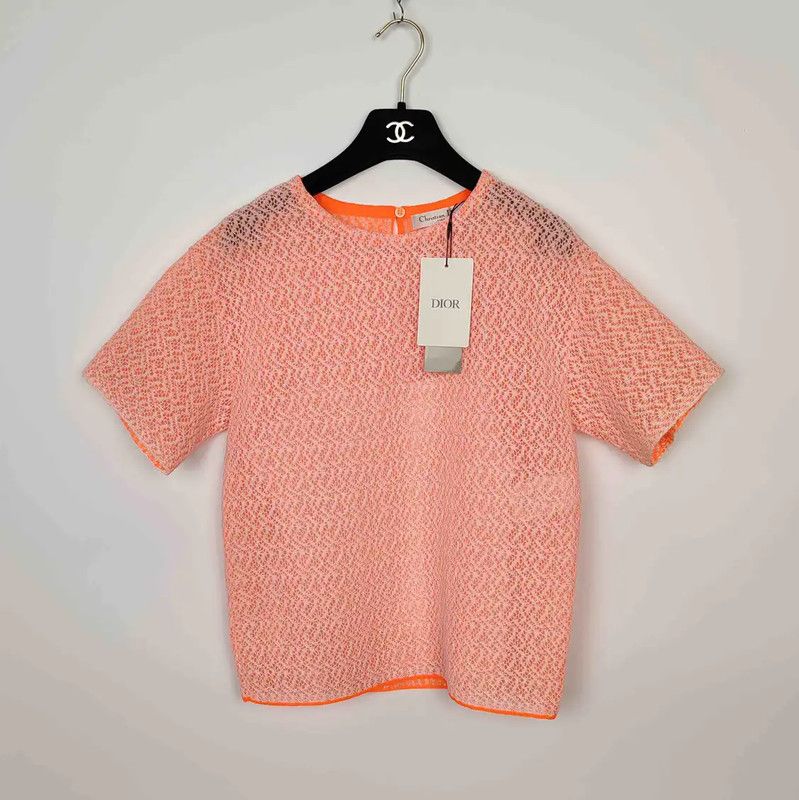 Dior Dior Orange Viscose Short-Sleeve T-Shirt 0089 Size M / US 6-8 / IT 42-44 - 1 Thumbnail