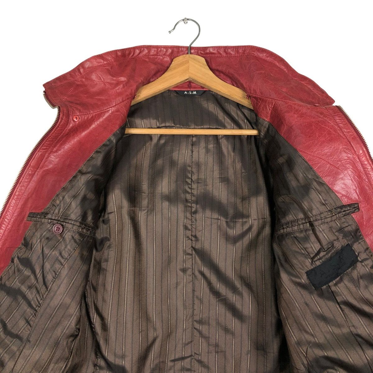 Japanese Brand 🔥VINTAGE BONDAGE LEATHER BIKER JACKET ASM ISSEY MIYAKE Size US M / EU 48-50 / 2 - 14 Thumbnail
