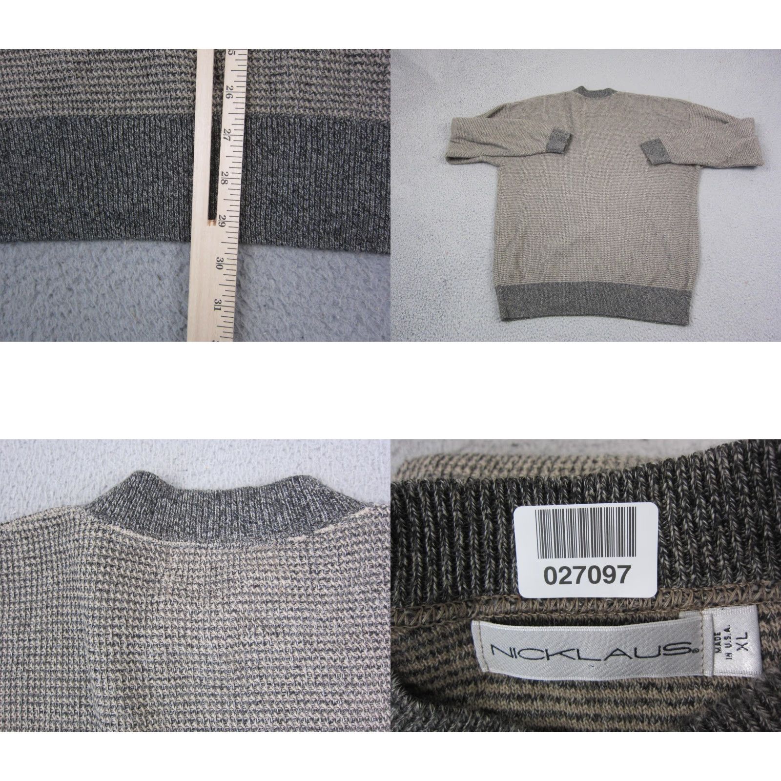Vintage VINTAGE Jack Nicklaus Sweater Mens XL Beige 60s 90s Golf Pullover Crew Neck Knitted Knit All Seasons Cardigan? Size US XL / EU 56 / 4 - 8 Thumbnail