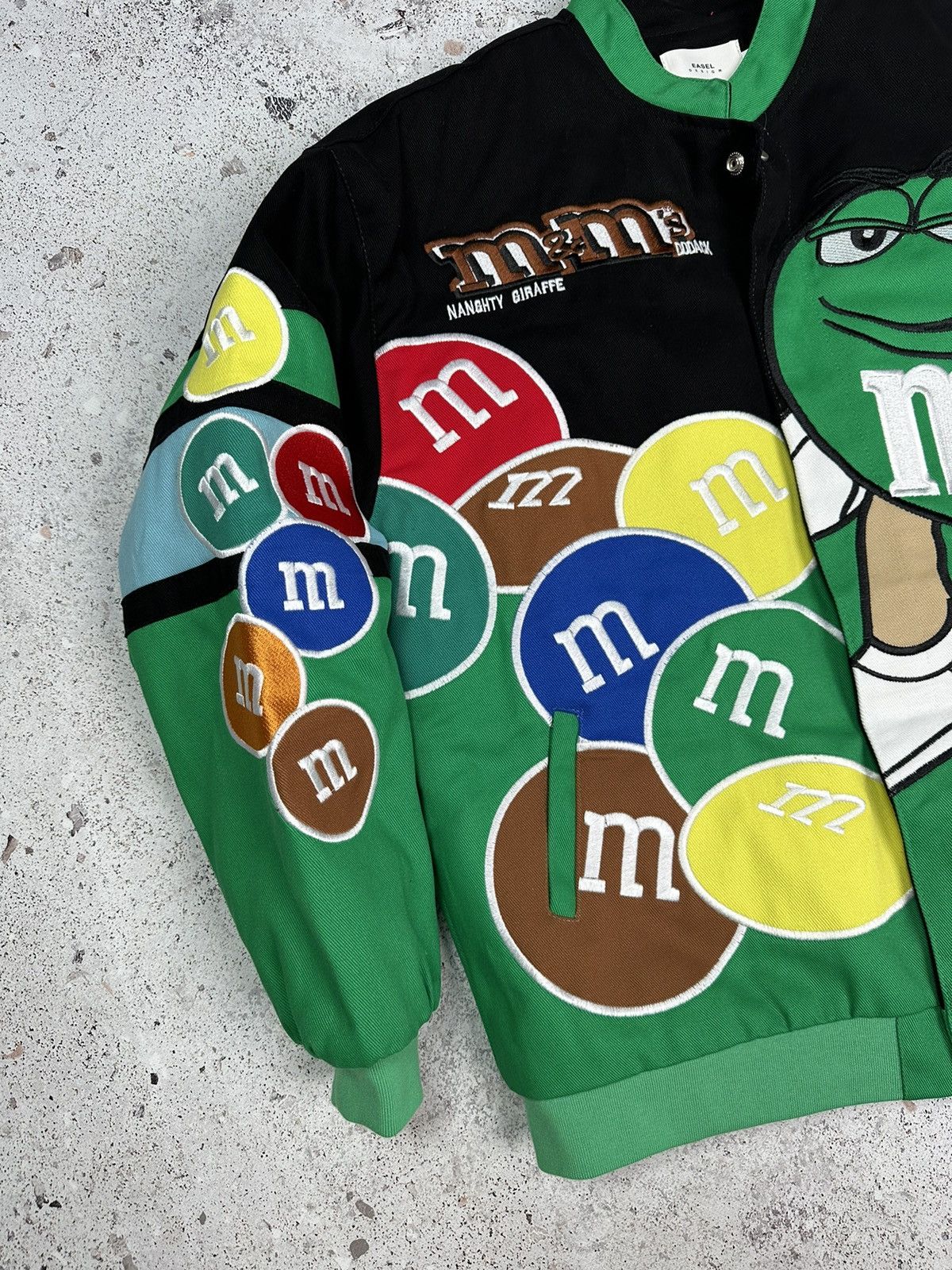 NASCAR × Vintage M&ms Nascar Formula uno F1 racing jacket moto Men XL green Size US XL / EU 56 / 4 - 3 Thumbnail