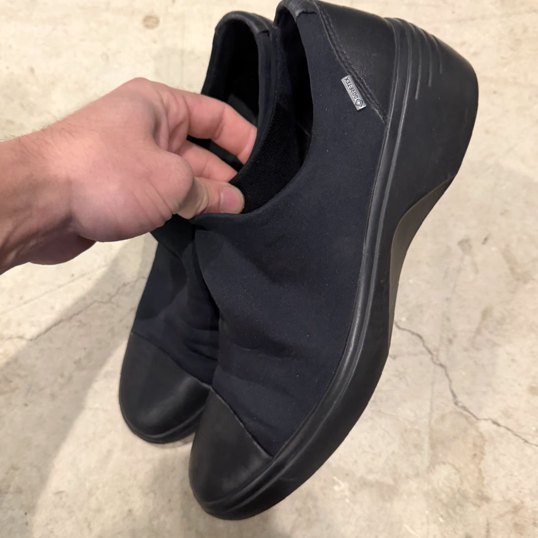Ecco ECCO Womens Soft 7 Wedge Gore-tex Slip on Sneaker Size 40 US 9 Black Sneaker Women Slip On Wedge Gore-tex Casual Pre-owned Good Size US 10 / IT 40 - 6 Thumbnail