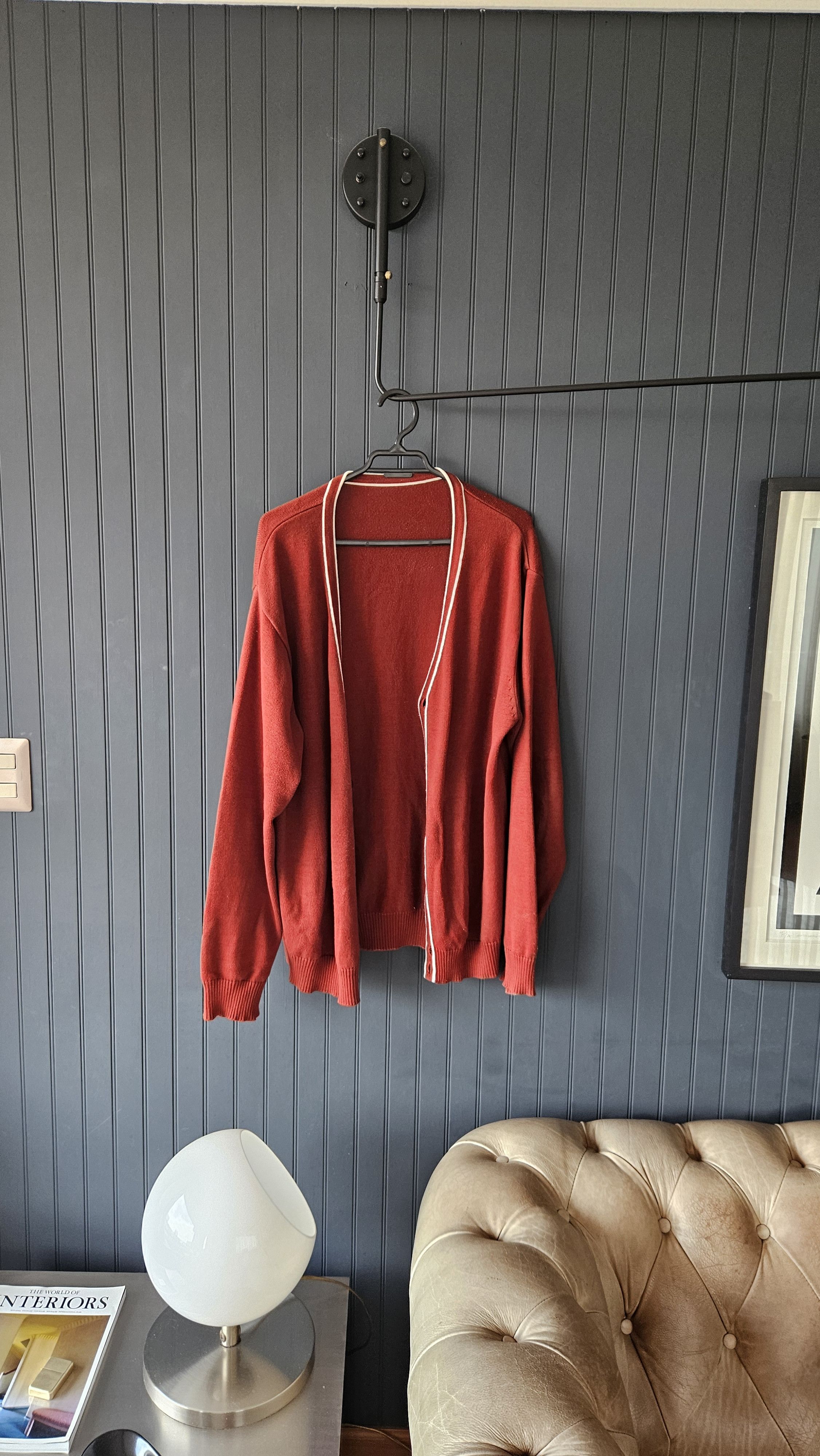 Other Red Cardigan with white stripe Size US XL / EU 56 / 4 - 2 Thumbnail
