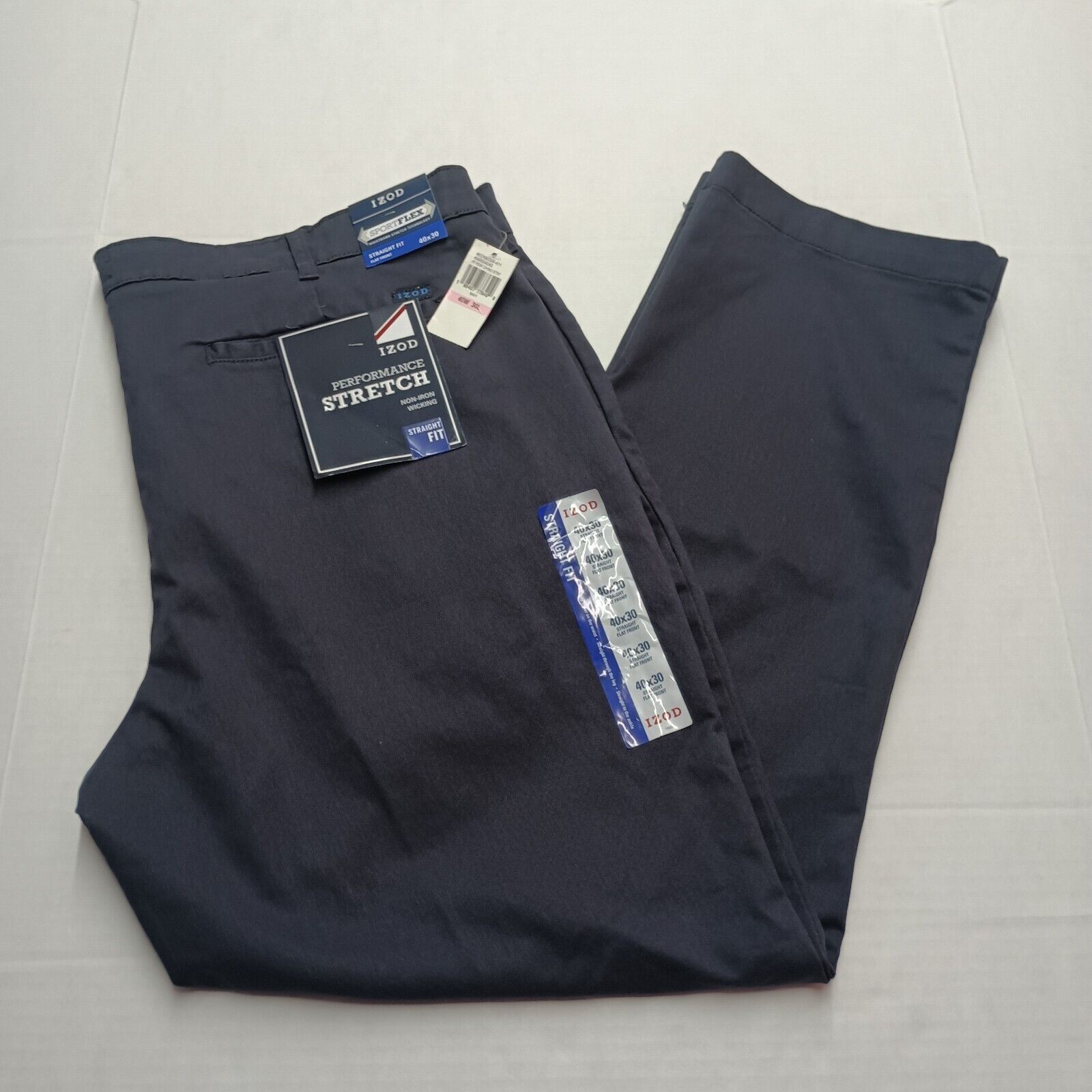 Izod Izod Performance Stretch Pants Men's 40x30 Flex Waist Blue Size US 40 / EU 56 - 1 Thumbnail