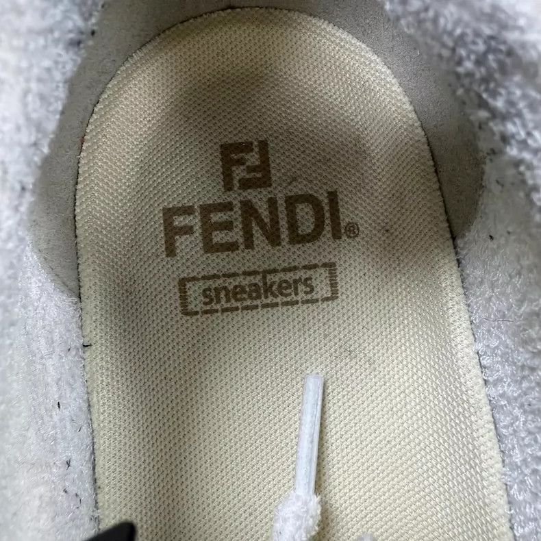 Fendi Fendi Match White Brown Leather Sneakers Size US 8.5 / IT 38.5 - 7 Thumbnail