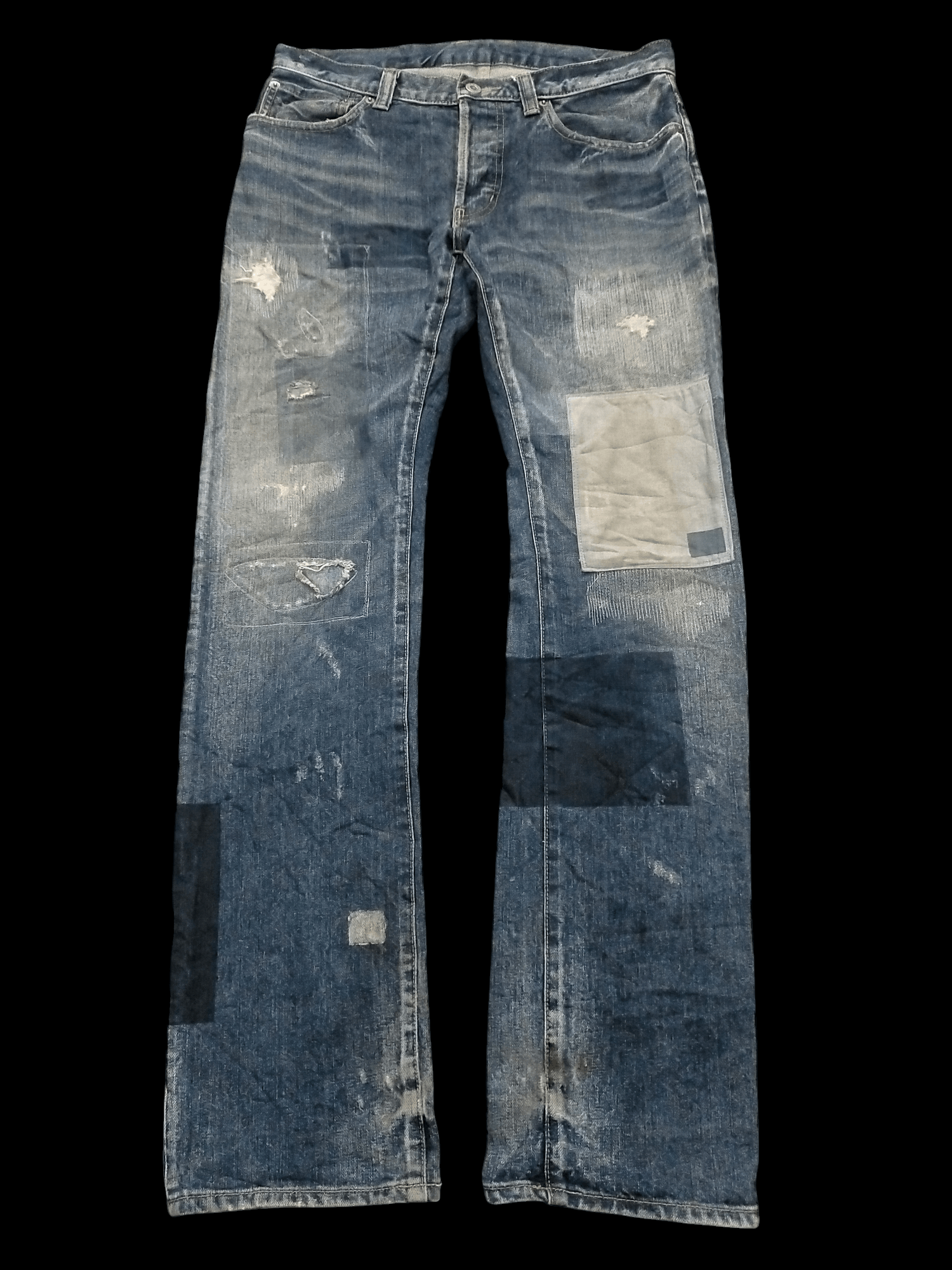 Takeo Kikuchi 🔥Takeo Kikuchi Shahiko Patchwork Distressed Jeans Size US 30 / EU 46 - 1 Thumbnail