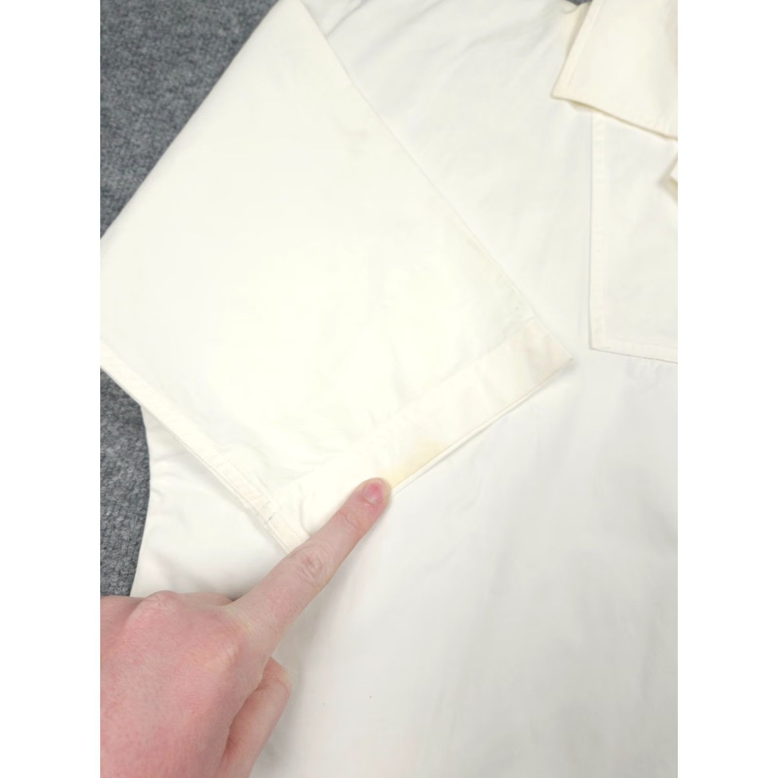 SOFIE D'HOORE Sofie D'Hoore Shirt Womens 40 White 3/4 Sleeve Collared Oversized Cotton Blouse Size S / US 4 / IT 40 - 5 Thumbnail