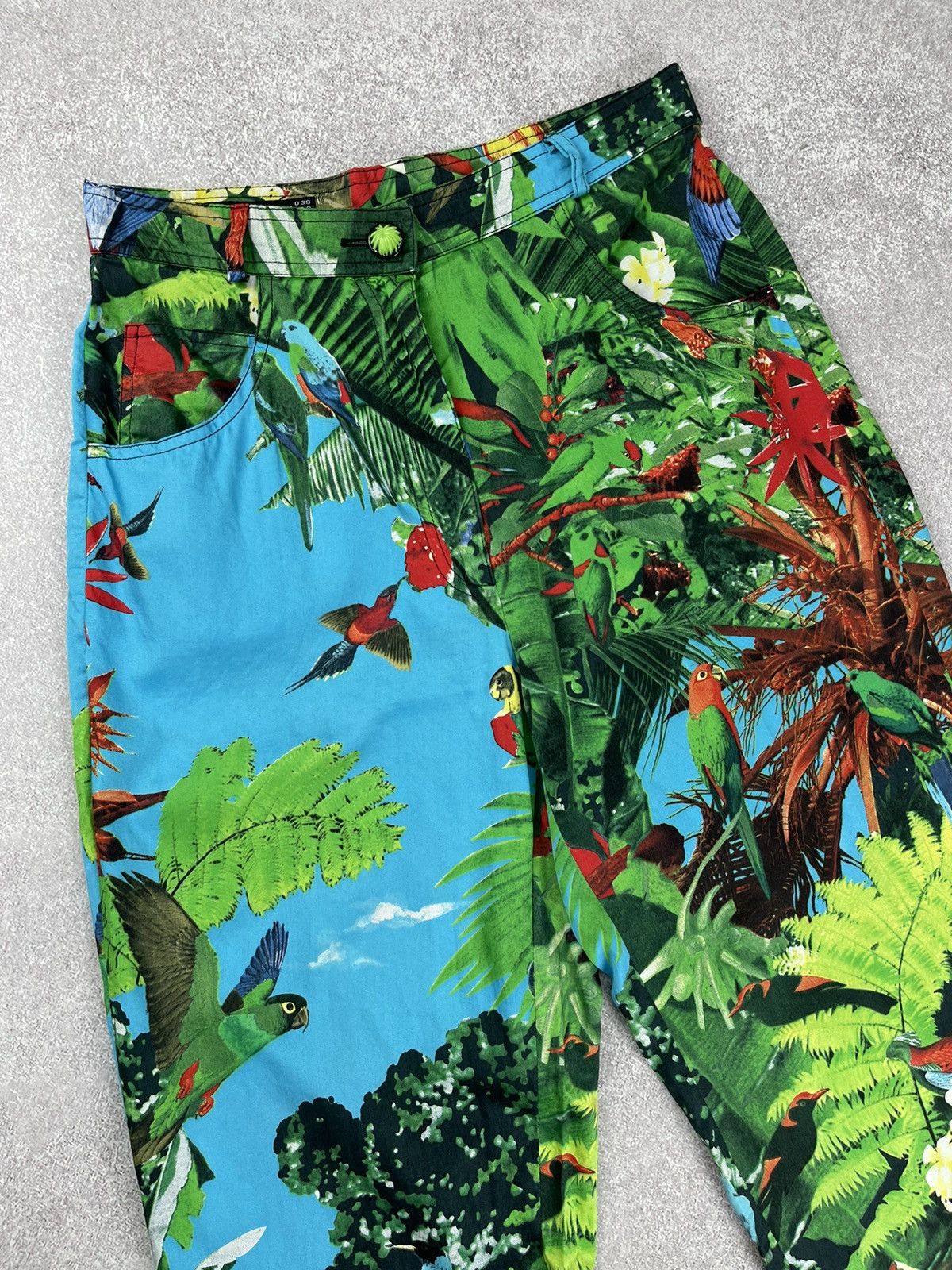 Louis Feraud × Vintage Louis Feraud Suit Blazer Trousers Tropical Bird Print Size M / US 6-8 / IT 42-44 - 13 Thumbnail