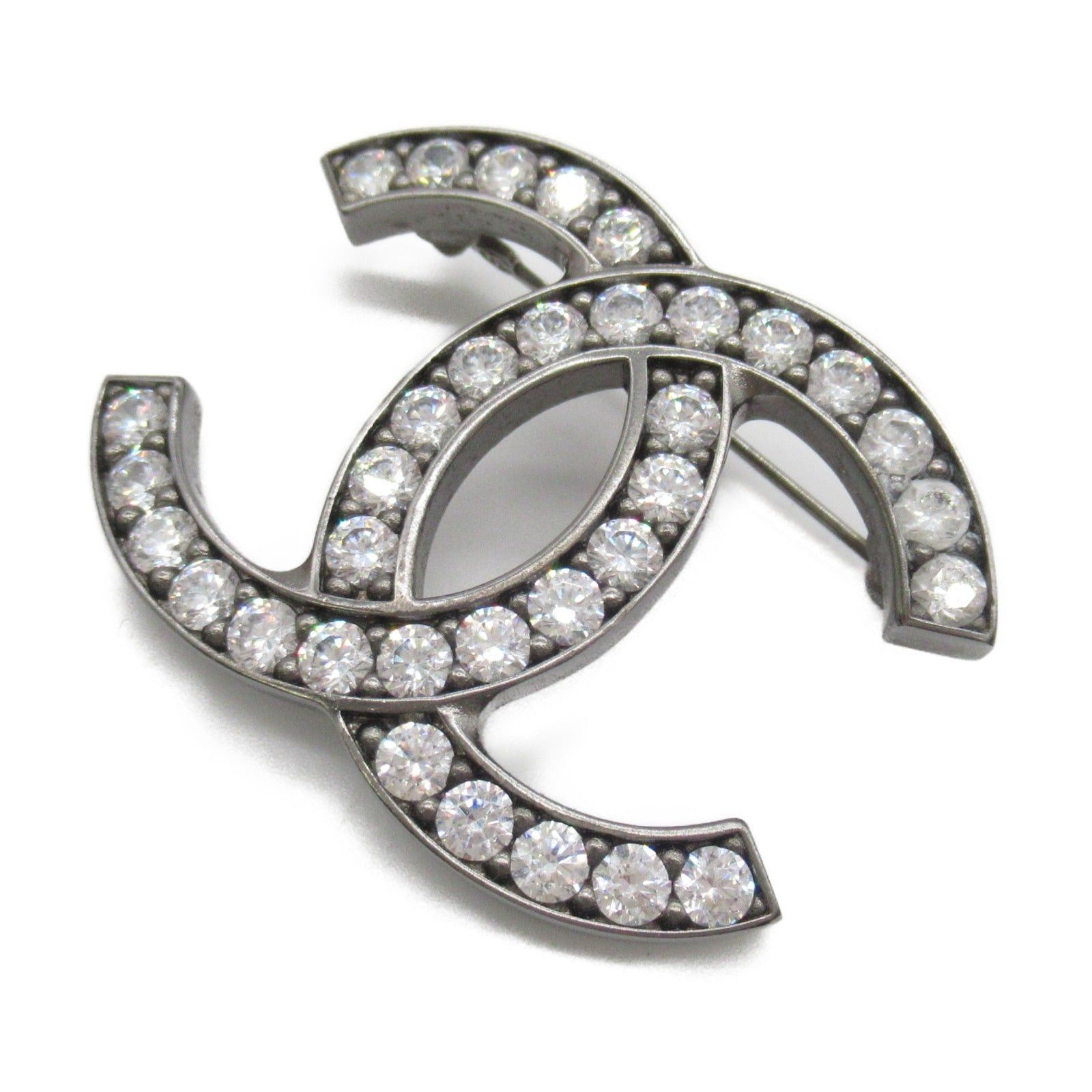 Chanel Chanel Coco Mark Brooch Others Strass Black Clear Size ONE SIZE - 1 Thumbnail