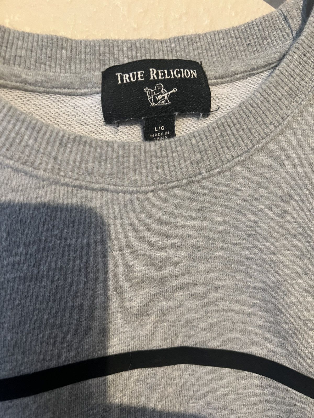 Japanese Brand × True Religion True religion logo crewneck grey size L Size US XL / EU 56 / 4 - 2 Thumbnail