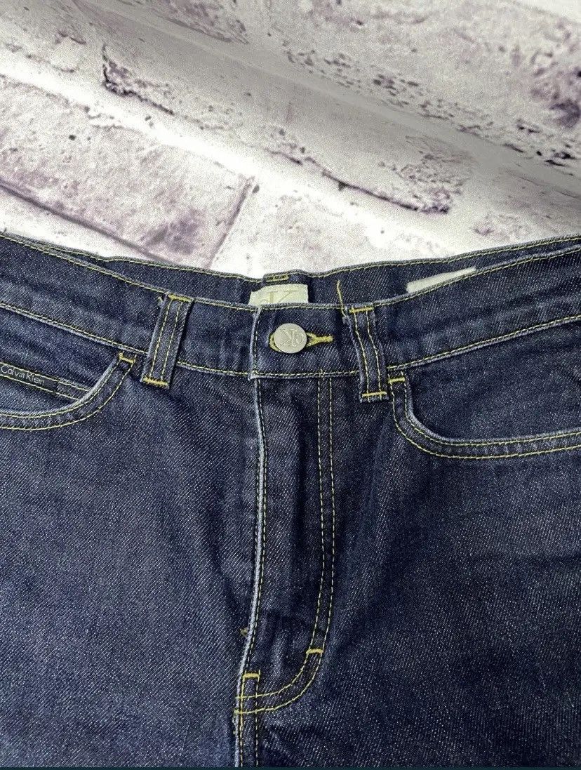 Calvin Klein Womens Calvin Klein Baggy Embroidered Grunge Opium Jeans Size 28" / US 6 / IT 42 - 4 Thumbnail