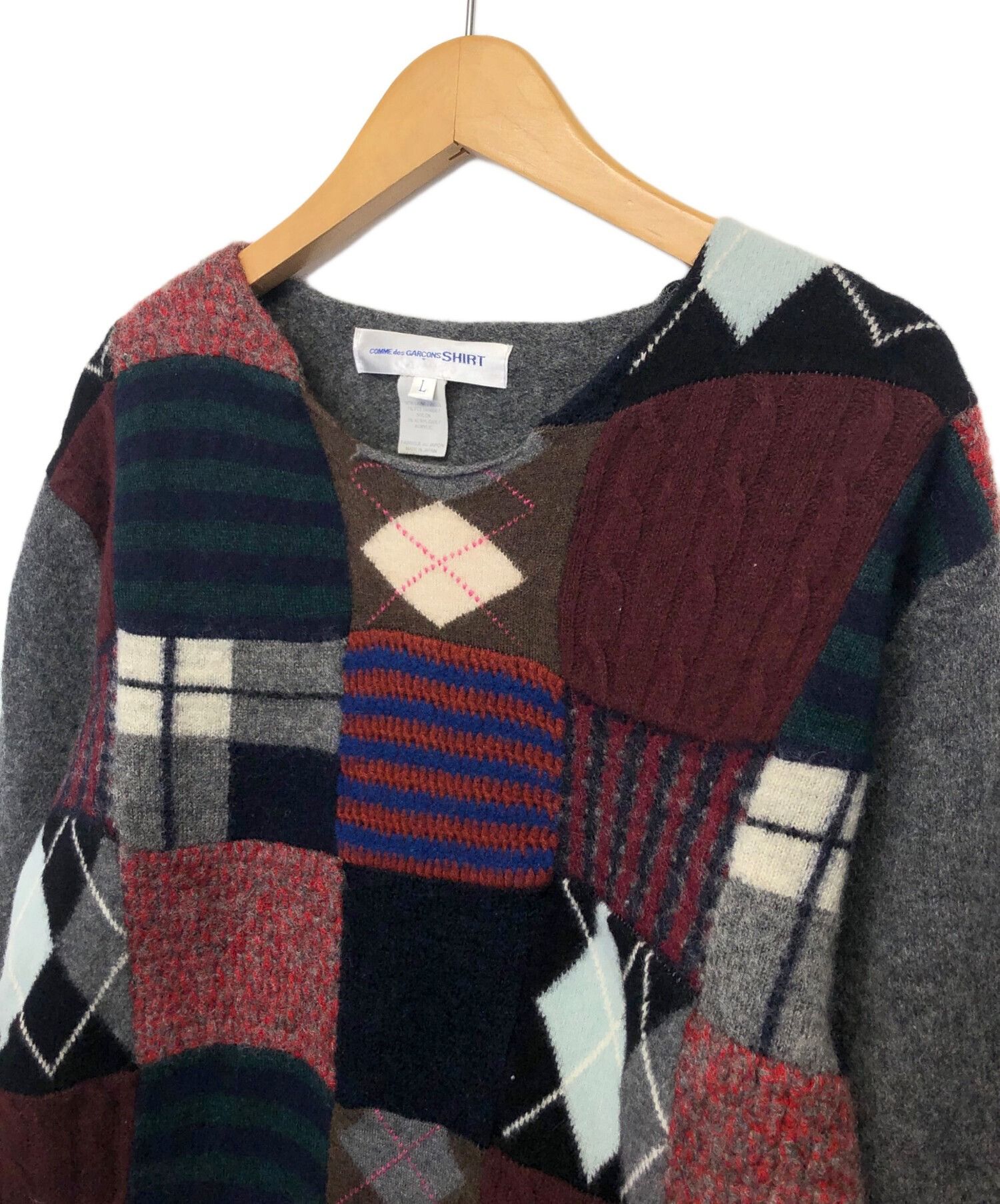 Comme des Garcons SHIRT Patchwork Sweater Size US L / EU 52-54 / 3 - 4 Thumbnail
