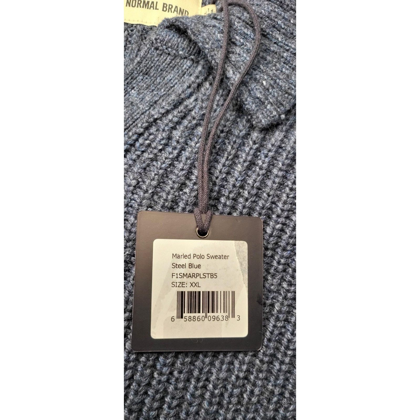 Other NWT The Normal Brand Marled Wool Sweater Steel Blue 2XL Size US XXL / EU 58 / 5 - 7 Thumbnail