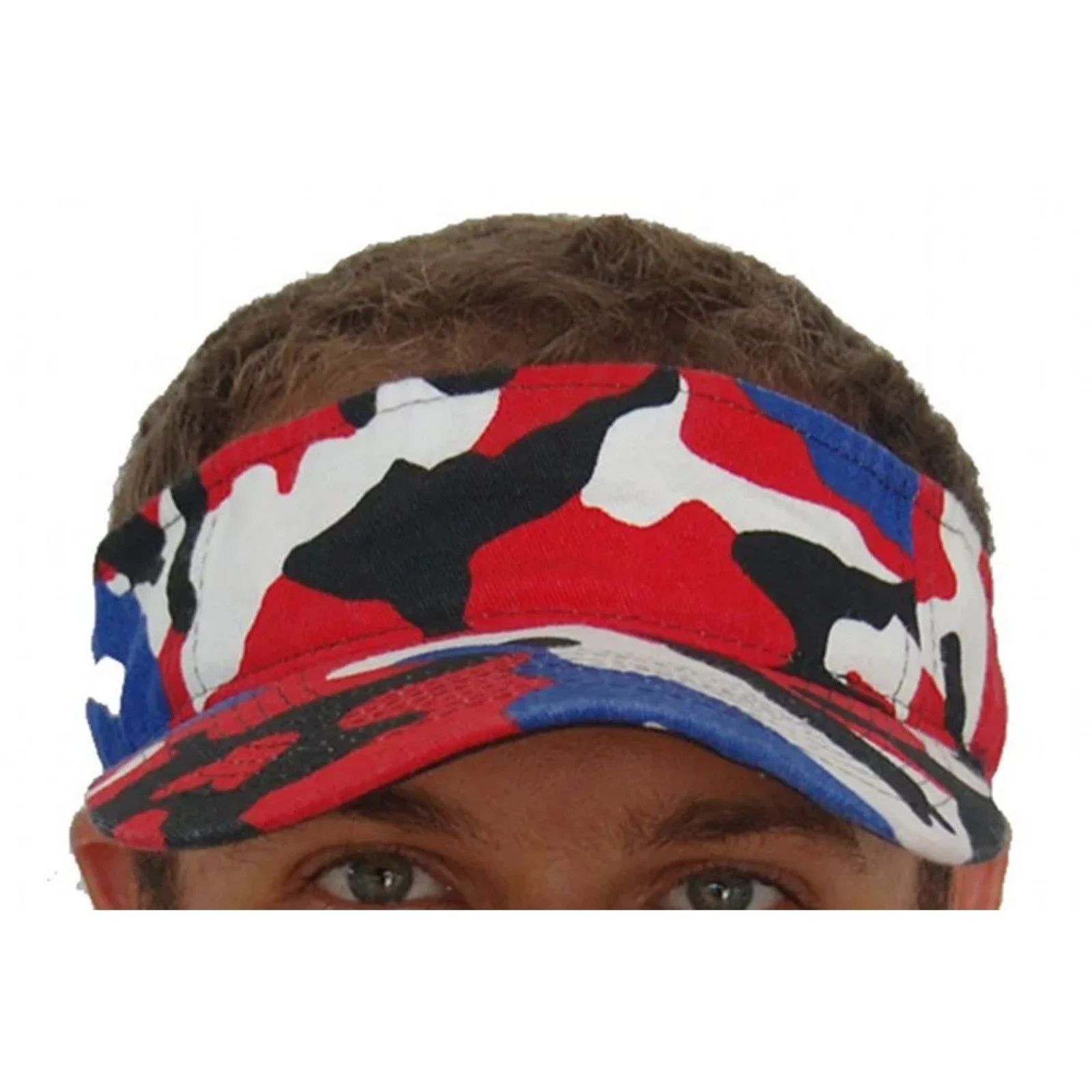 Other CamoSport Sun Visor Red White Blue Black - Adjustable Size ONE SIZE - 3 Thumbnail