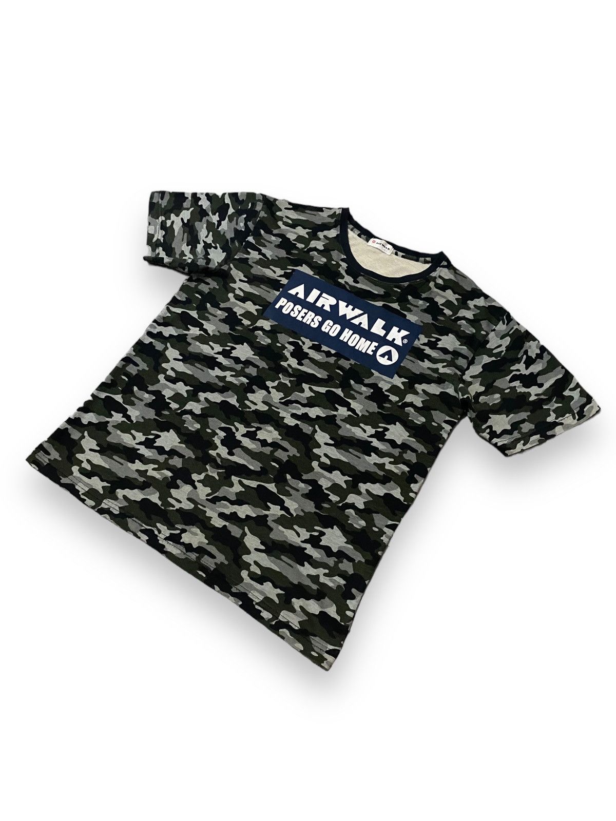 Airwalk × Japanese Brand AIRWALK POSERS GO HOME CAMOFLAGED TEE Size US M / EU 48-50 / 2 - 2 Thumbnail