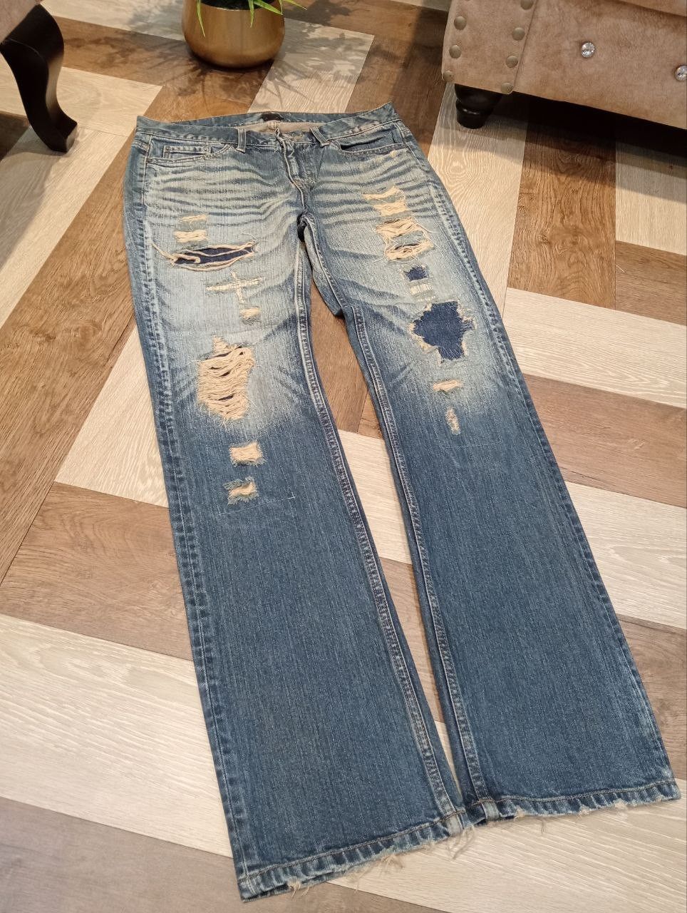 JACKROSE JACKROSE JAPAN BLUE DENIM DISTRESSED PANTS Size US 33 - 3 Thumbnail