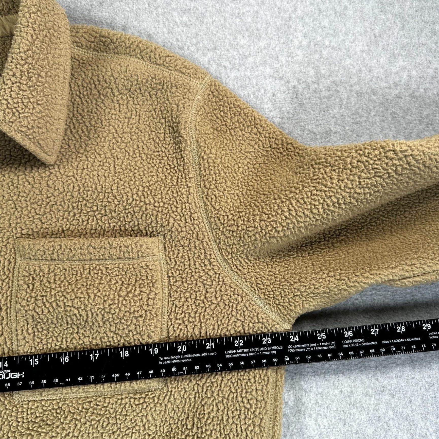Madewell Madewell Fleece Jacket Womens Medium Beige Sherpa Cozy Button Front Shirt Coat Size M / US 6-8 / IT 42-44 - 6 Thumbnail