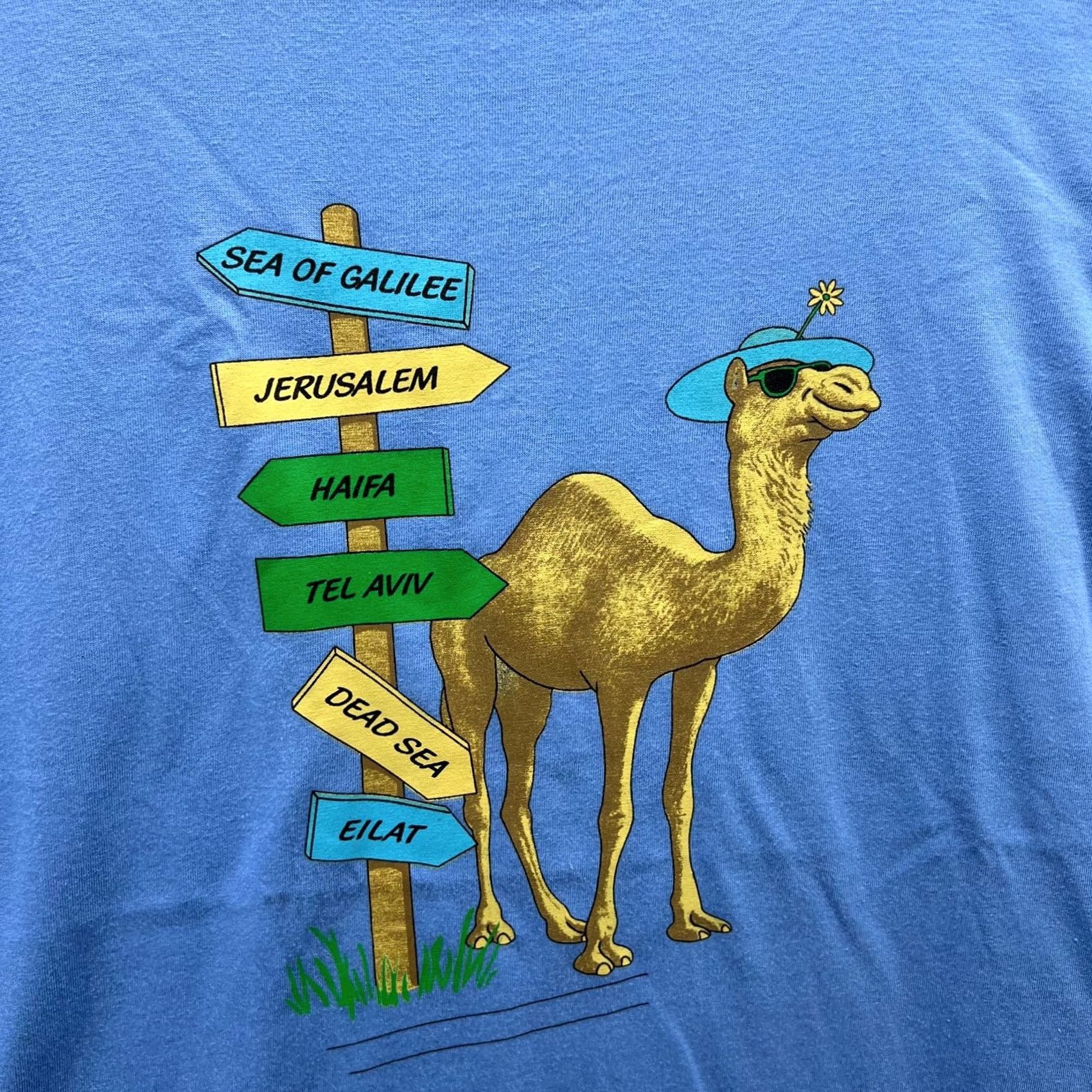 Camel The Nature Collection Shirt - Large Blue Graphic Camel Israel Tee Logo Cotton - Adult Size US L / EU 52-54 / 3 - 7 Thumbnail