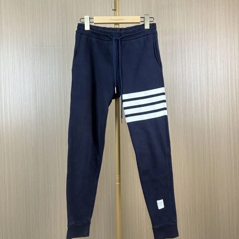 Thom Browne Thom Browne Navy Cotton Casual Pants for Women 0089 Size 24" / US 00 / IT 34 - 1 Thumbnail