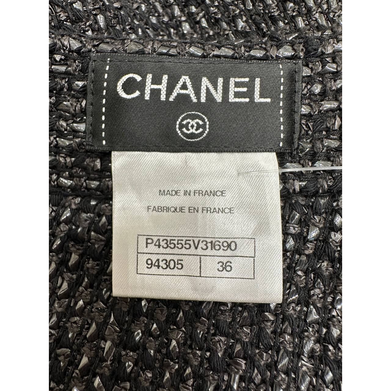 Chanel CHANEL 2014 Black Tweed Mid-Length Skirt - Size 36FR Size 26" / US 2 / IT 38 - 4 Thumbnail