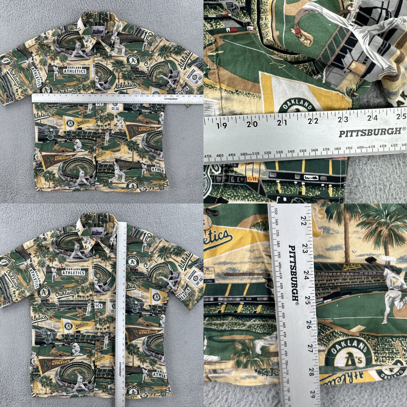 Reyn Spooner Reyn Spooner Men’s Large MLB Baseball Oakland Athletics Cotton Button-Up Shirt Size US L / EU 52-54 / 3 - 8 Thumbnail