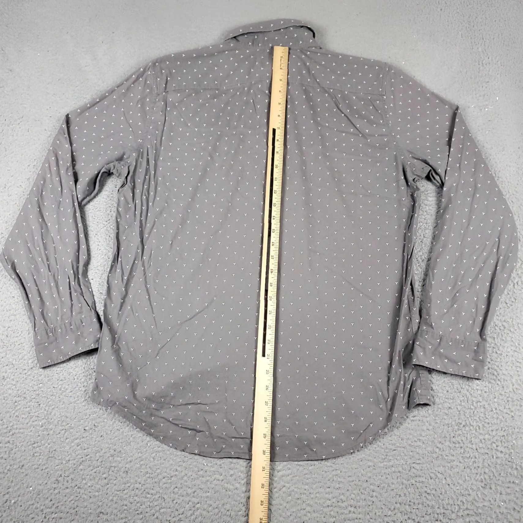 American Eagle Outfitters American Eagle Shirt Mens Large Gray Casual Button Up Long Sleeve Size US L / EU 52-54 / 3 - 5 Thumbnail
