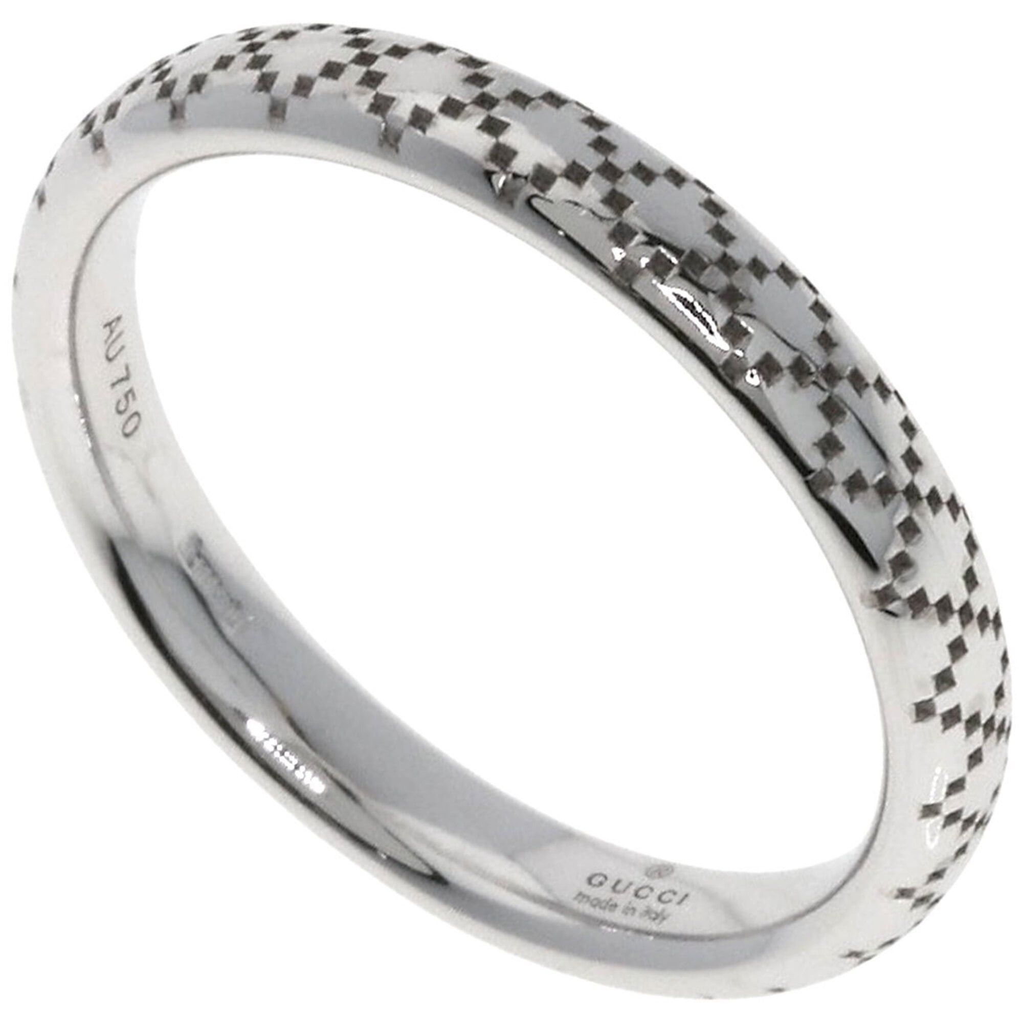 Gucci Gucci Diamantissima #8 Ring, 18K White Gold, Women's, GUCCI Size ONE SIZE - 1 Thumbnail