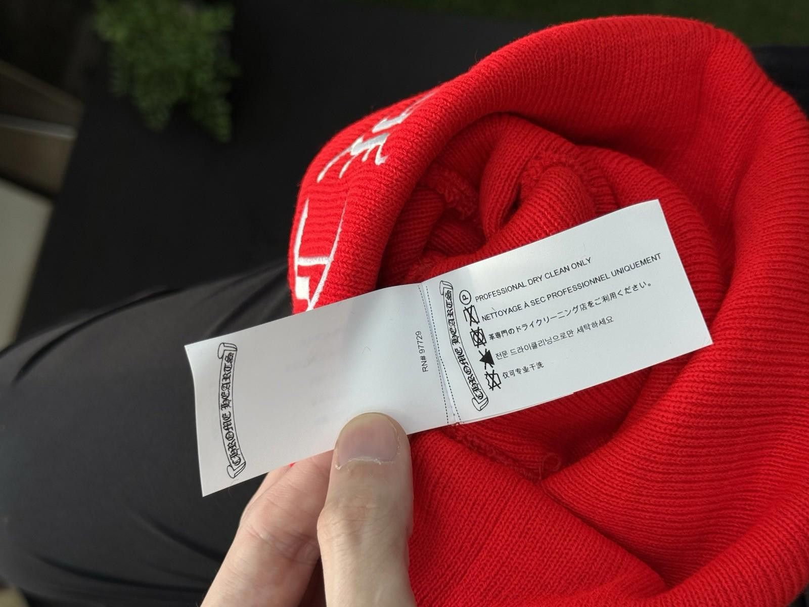 Chrome Hearts Chrome Hearts Red White Beanie RARE 100% Authentic Brand NEW Size ONE SIZE - 8 Thumbnail