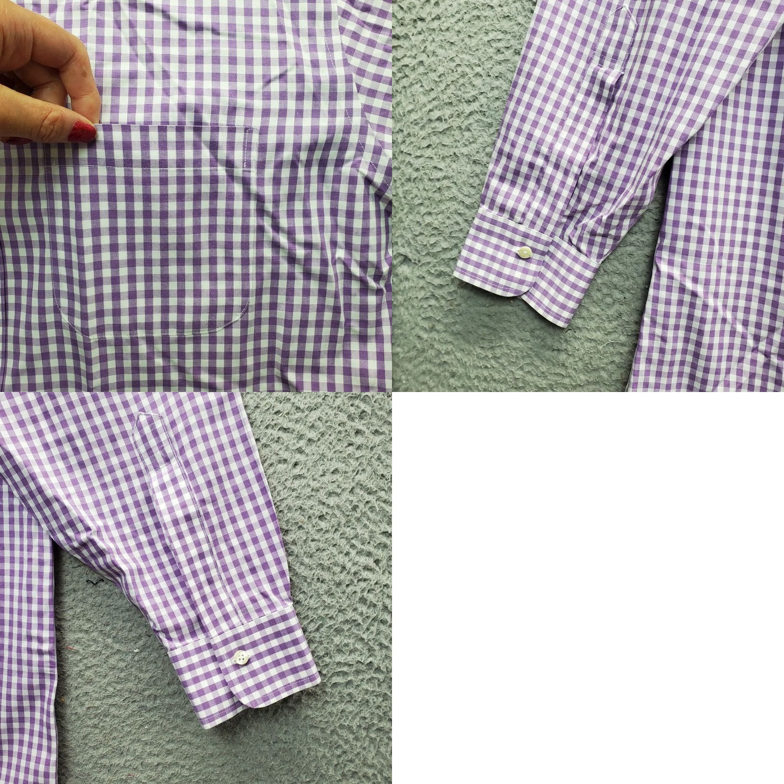 Brooks Brothers Brooks Brothers Dress Shirt Mens 16.5 Multicolor Gingham Check Non-Iron EUC Size 46R - 8 Thumbnail