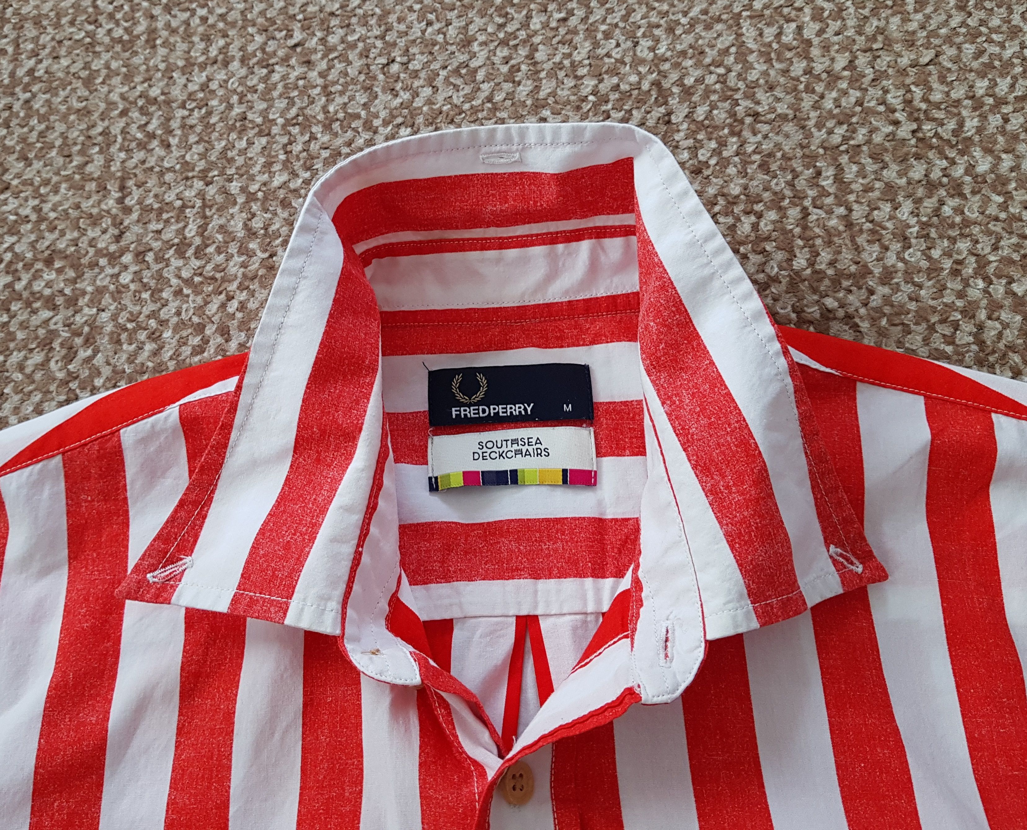 Fred Perry Fred Perry x Southsea Deckchairs Collab Stripe Shirt sz M Size US M / EU 48-50 / 2 - 6 Thumbnail