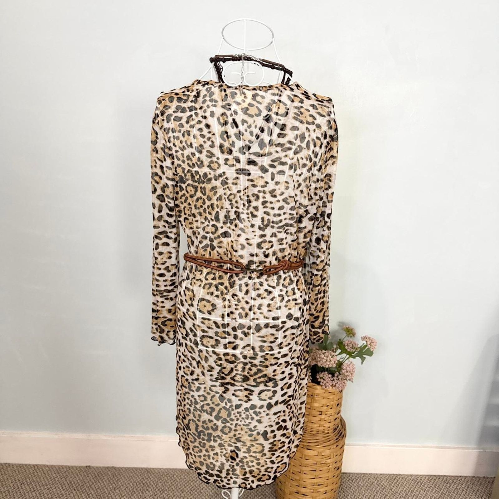 Other Stunning leopard print vintage 90s y2k mesh dress Size M / US 6-8 / IT 42-44 - 6 Thumbnail