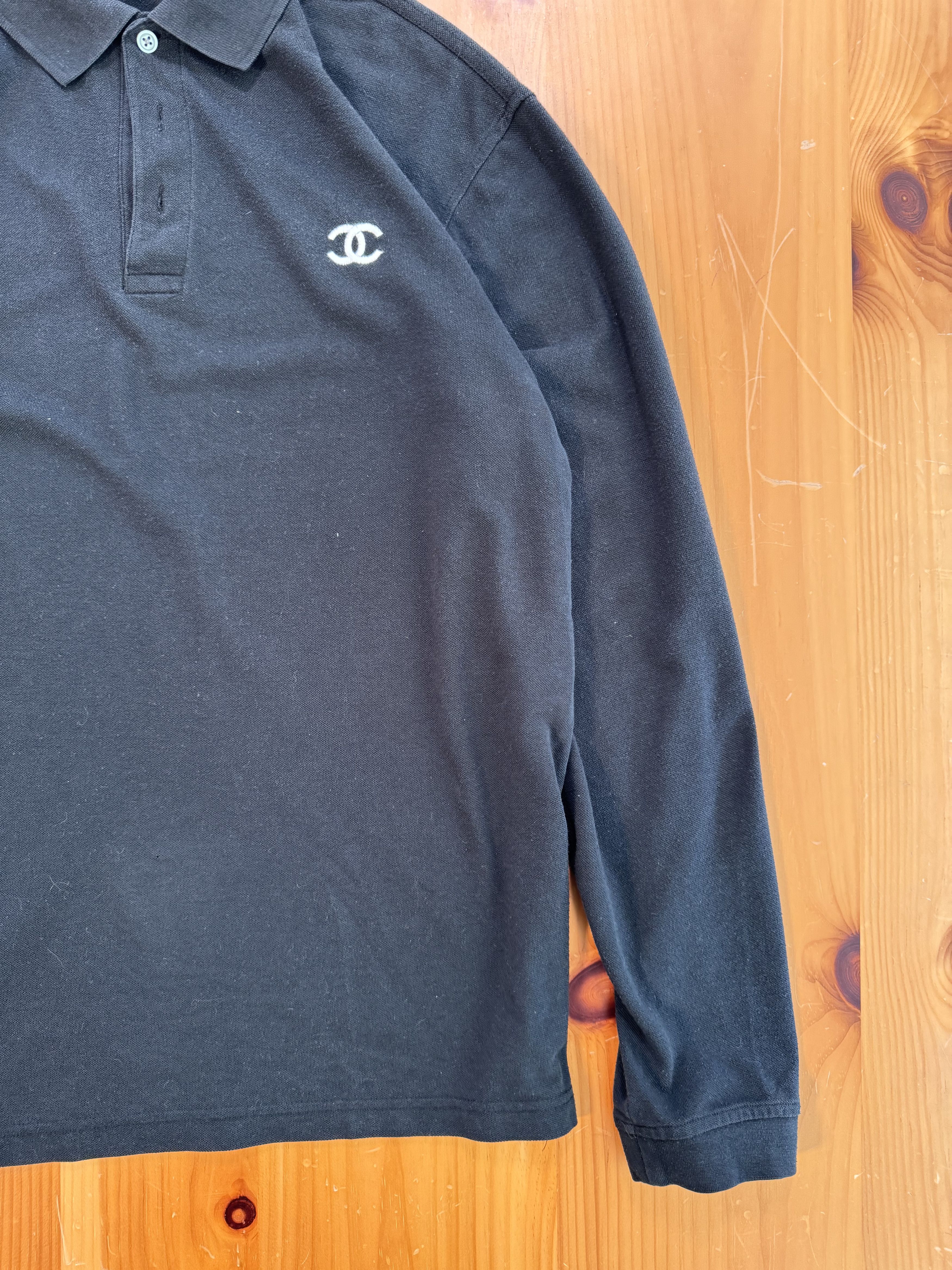 Chanel Bootleg Fake Replica Chanel Logo Polo Longsleeve Size US L / EU 52-54 / 3 - 2 Thumbnail