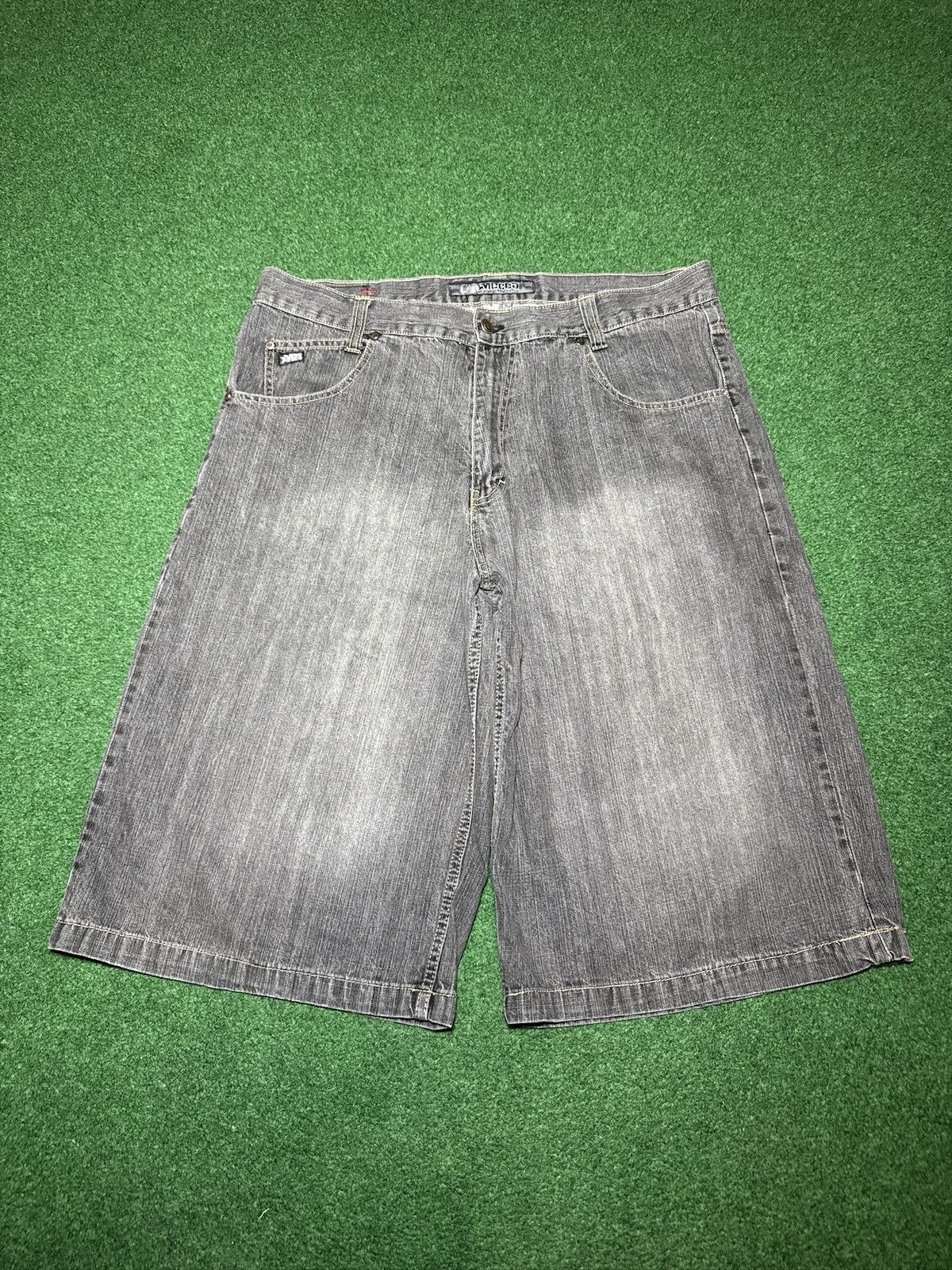 Mecca Mecca Baggy Black Jorts 40 Denim 16” Hip Hop Grunge Shorts Size US 40 / EU 56 - 3 Thumbnail