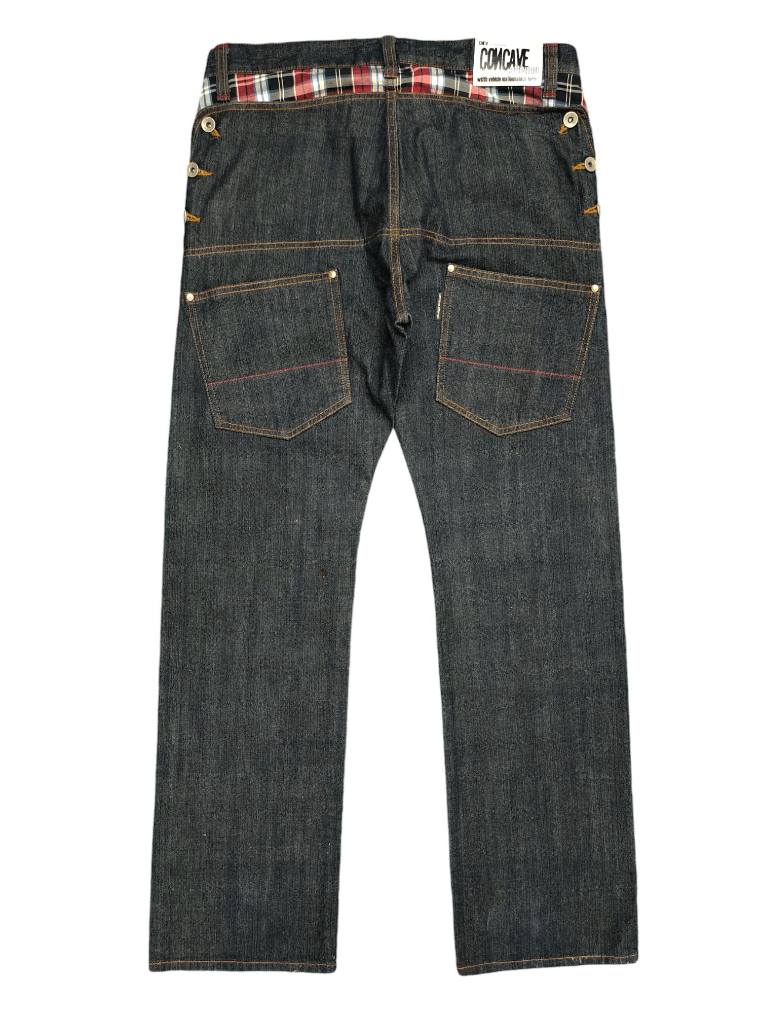 Comme des Garcons × Undercover Vintage Y2k Cncv Checkered Denim Jeans Ppfm Undercover Style Size US 35 - 9 Thumbnail