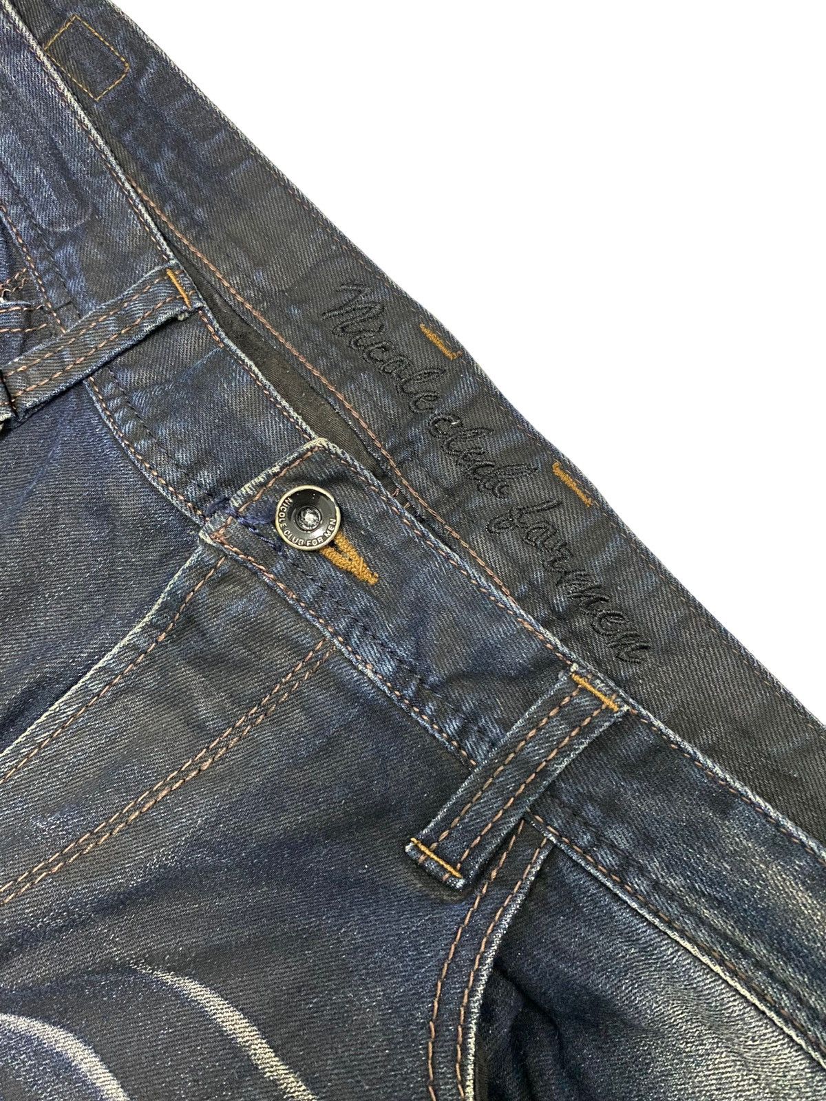 If Six Was Nine × Le Grande Bleu (L.G.B.) × Nicole Club Nicole Club Jean Big Size Double Pocket Art Mud Washed Wax Size US 38 / EU 54 - 6 Thumbnail