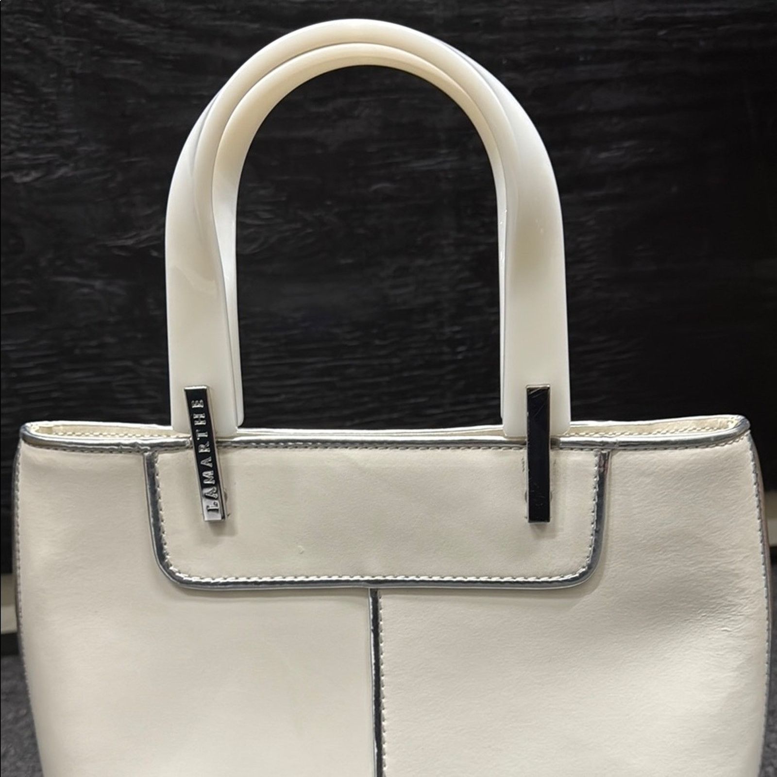 Other NWT LAMARTHE White Women's Top Handle Tote Bag Size ONE SIZE - 4 Thumbnail