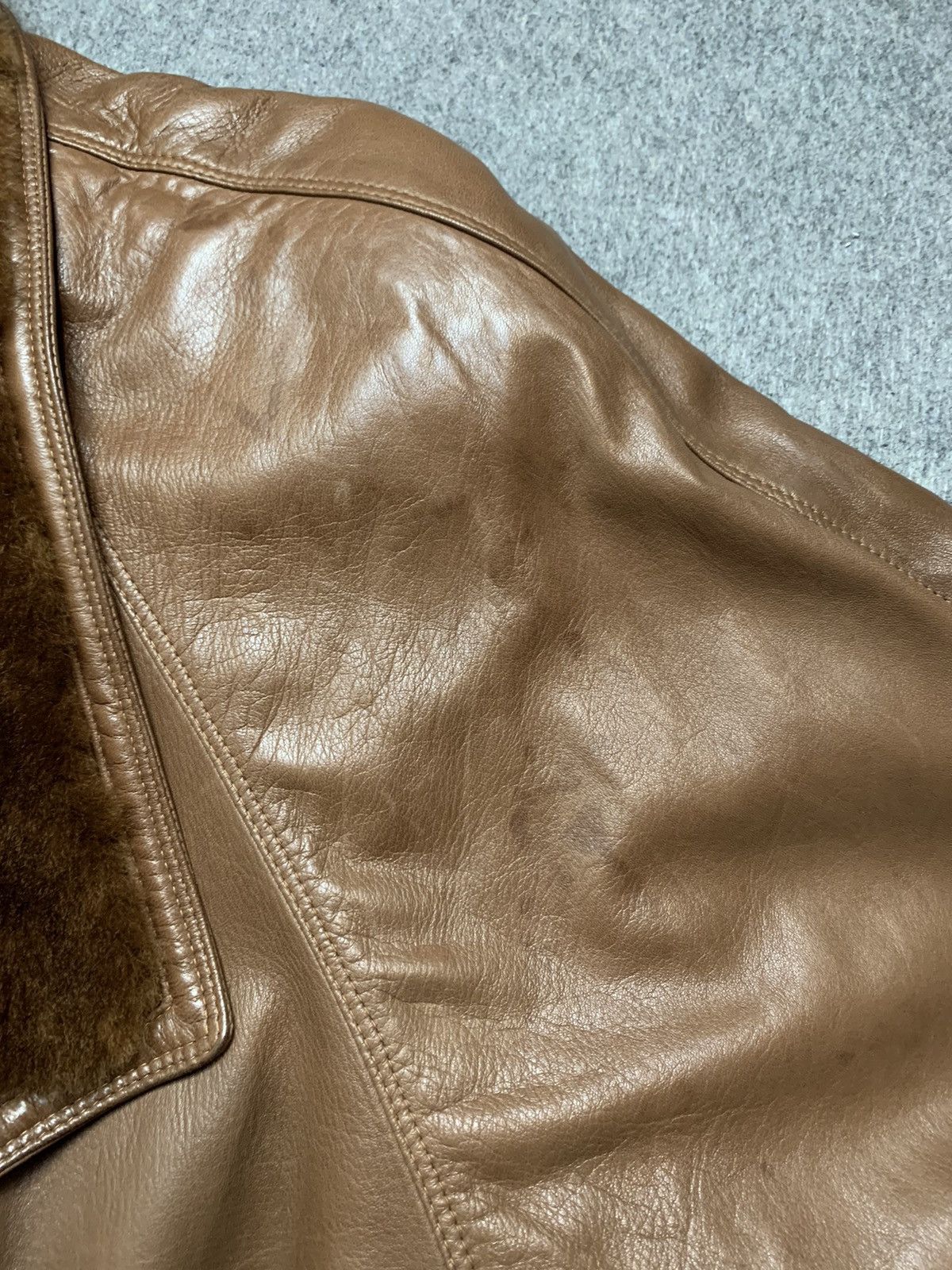 Versace Vintage Gianni Versace fur leather coat Size L / US 10 / IT 46 - 12 Thumbnail
