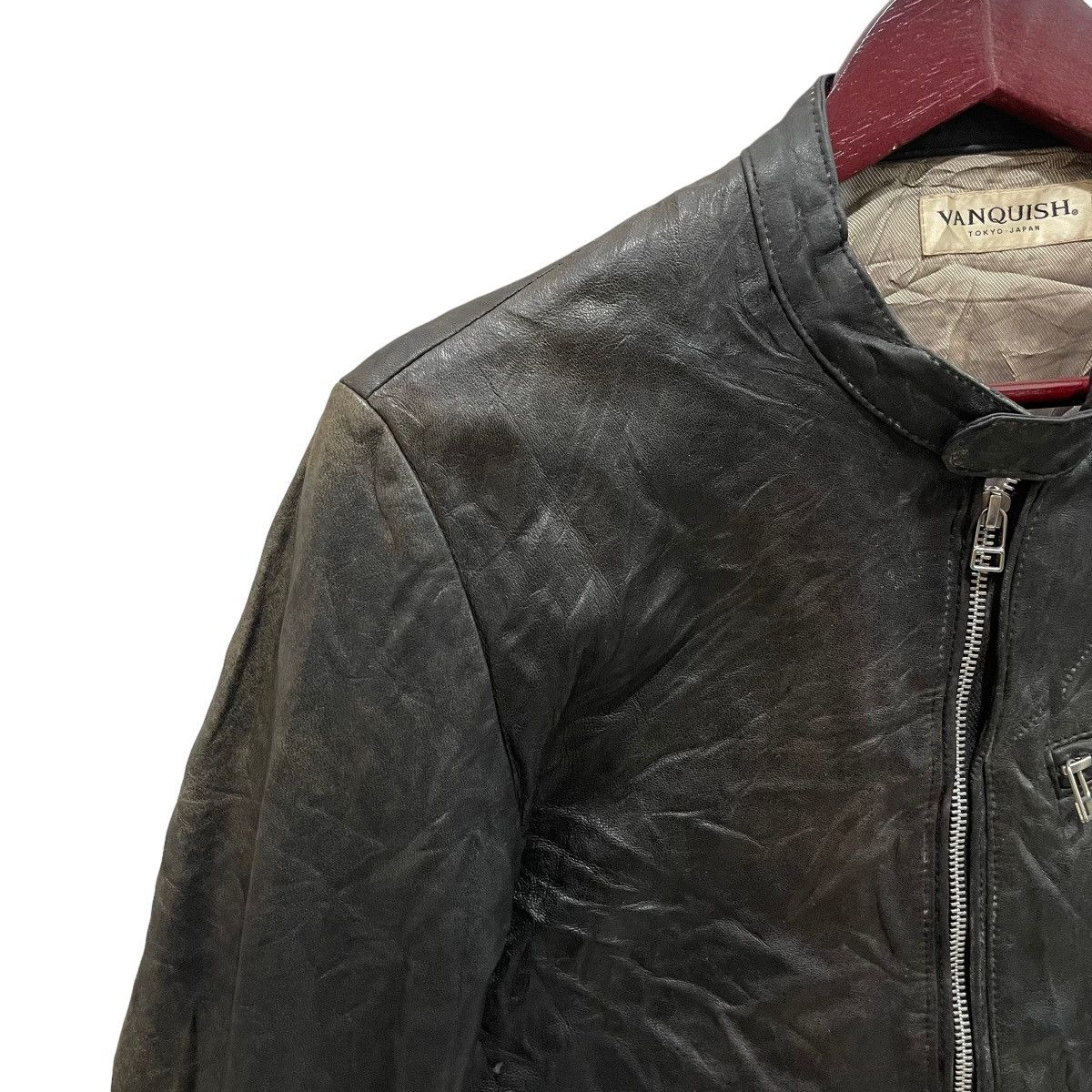 Vanquish × Vintage Vintage VANQUISH Leather Motorcycle Rider Zipper Jacket Size US M / EU 48-50 / 2 - 4 Thumbnail