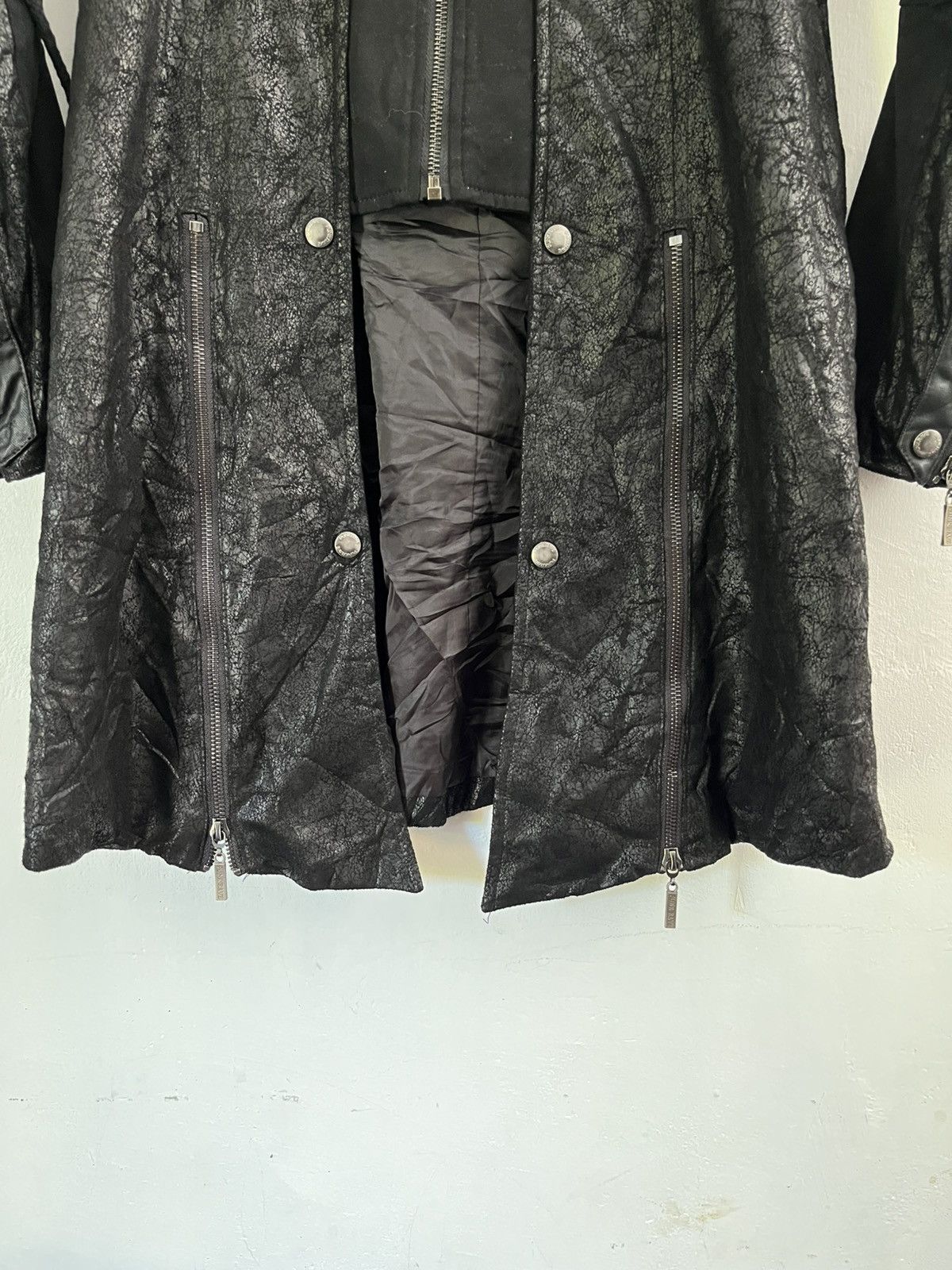 Japanese Brand 2000s Punk Rave waxed vampire vkei jacket Size US M / EU 48-50 / 2 - 6 Thumbnail