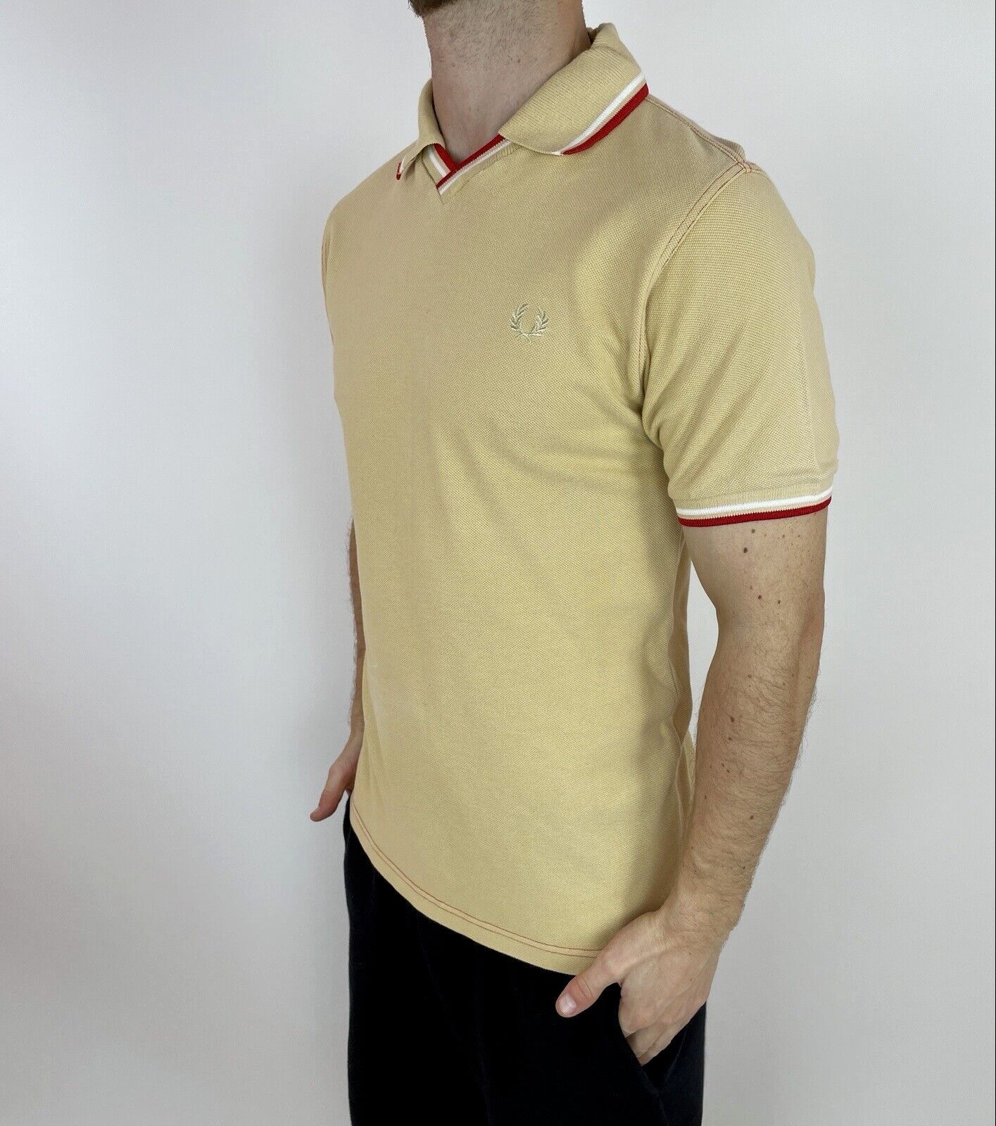 Comme des Garcons SHIRT × Fred Perry FRED PERRY x COMME DES GARCONS SHIRT POLO MENS SAND size XS Size US XS / EU 42 / 0 - 3 Thumbnail