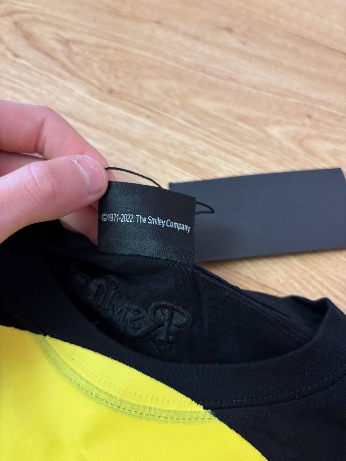 Raf Simons Raf Simons x Smiley Tee Black Yellow Size S | Grailed