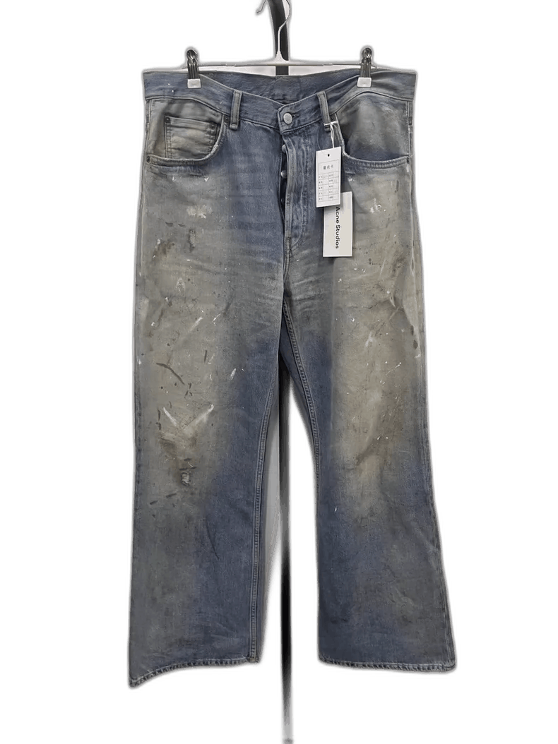 Acne Studios Acne Studios Wide-Leg Mid-Waist Jeans-yf Size US 33 - 1 Thumbnail