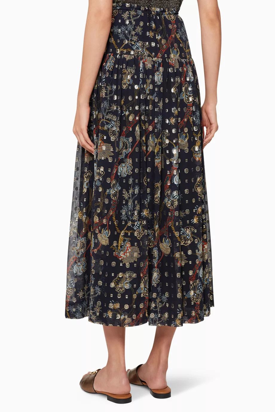 Chloe o1y0825 Midi Skirt in Multicolor Size 26" / US 2 / IT 38 - 2 Thumbnail