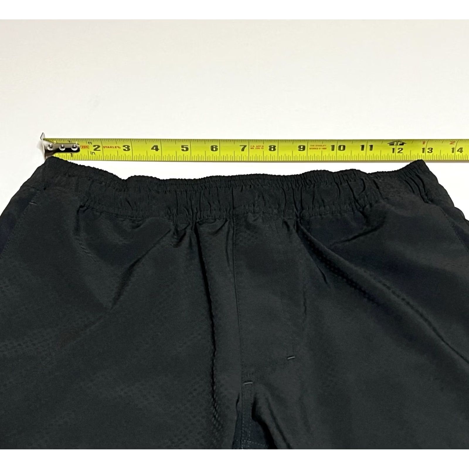 Vintage Legends Men's Shorts S Black Athletic Nylon Blend Drawstring Elastic Waist Pockets 7 Inseam Gym Training Running Size US 29 - 3 Thumbnail